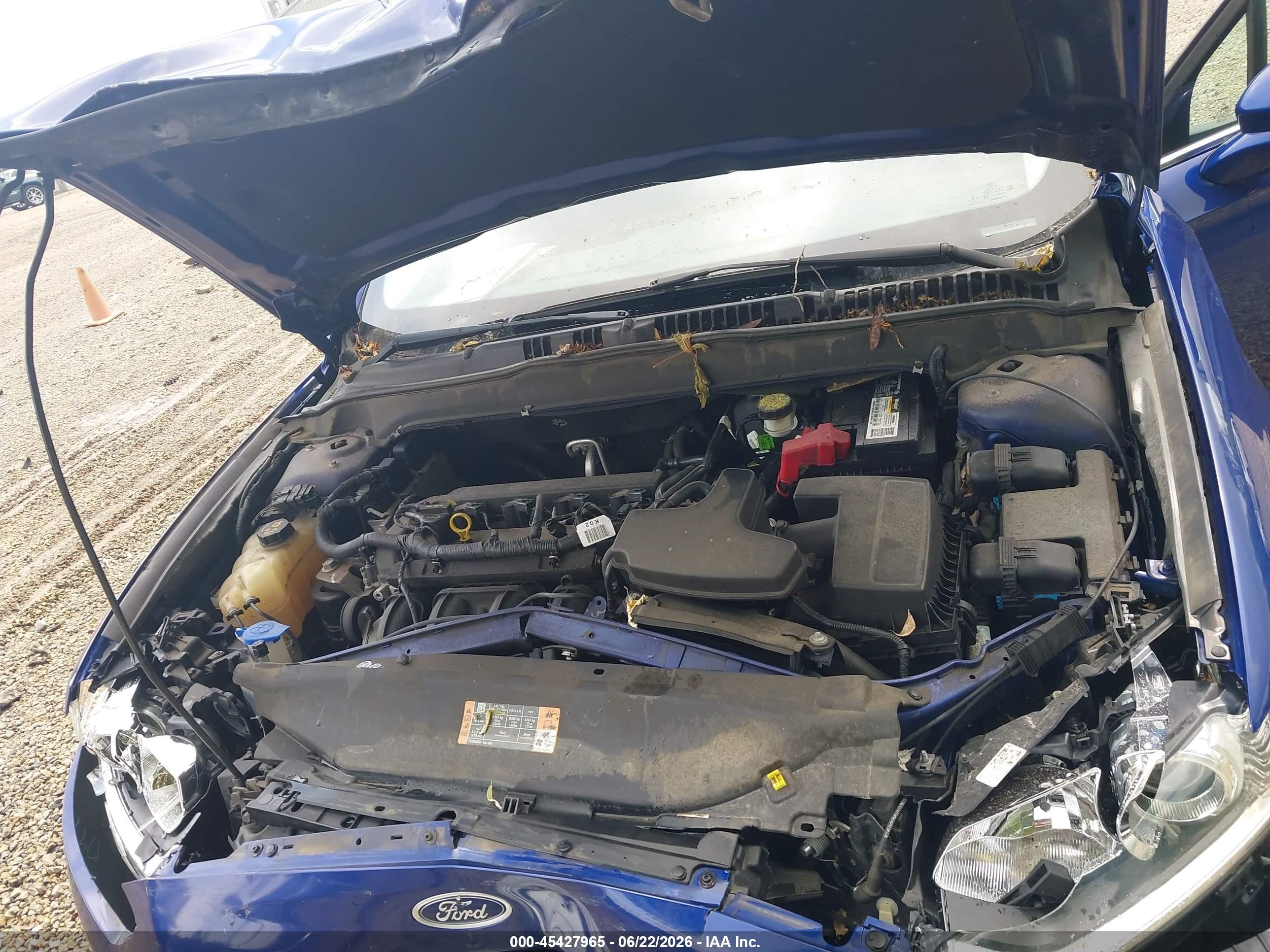 2014 Ford Fusion Se Blue vin: 3FA6P0H7XER374975