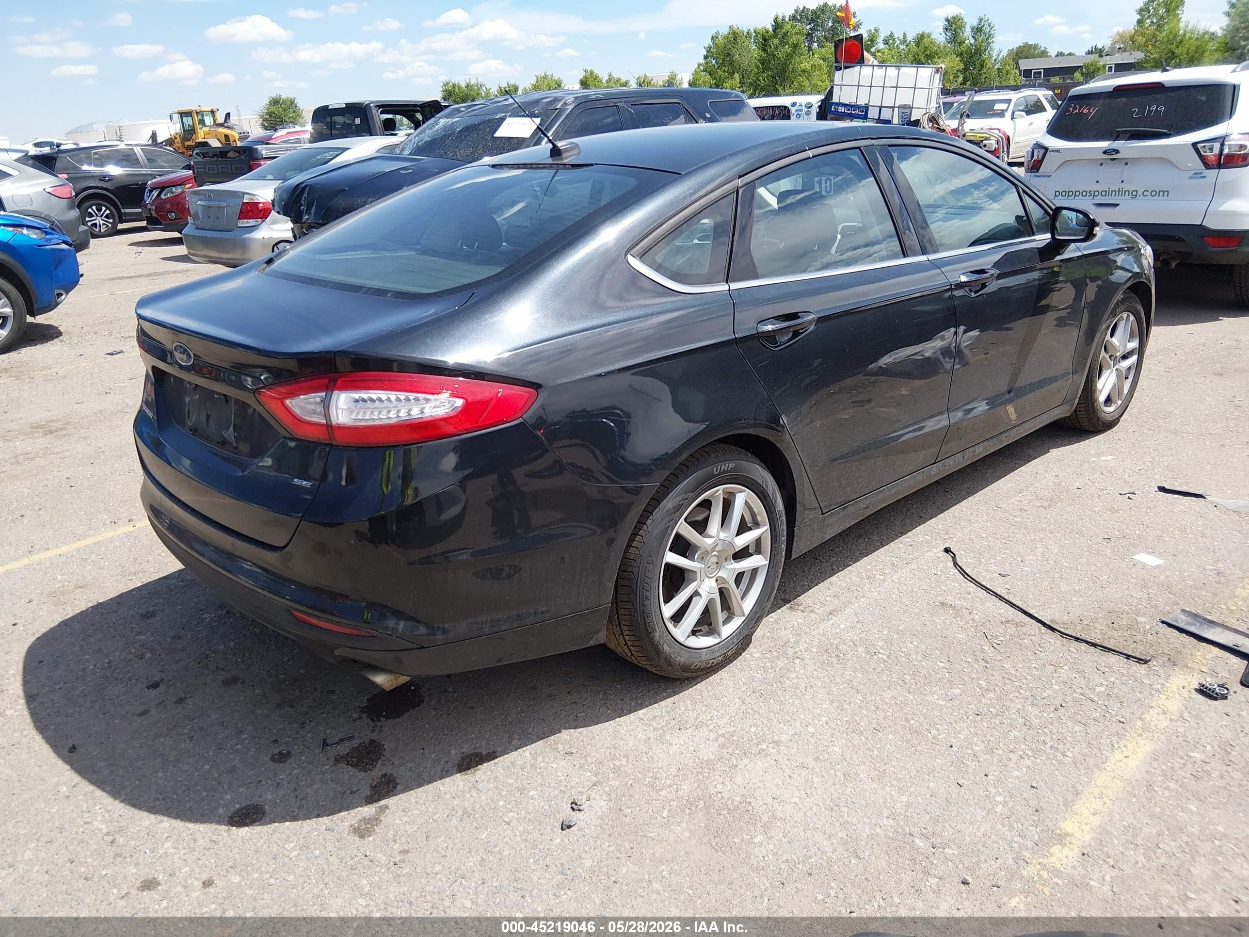 2014 Ford Fusion Se Black vin: 3FA6P0H7XER375723