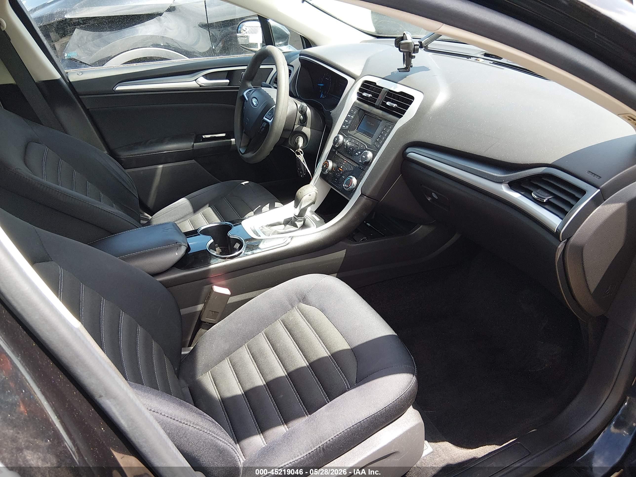 2014 Ford Fusion Se Black vin: 3FA6P0H7XER375723
