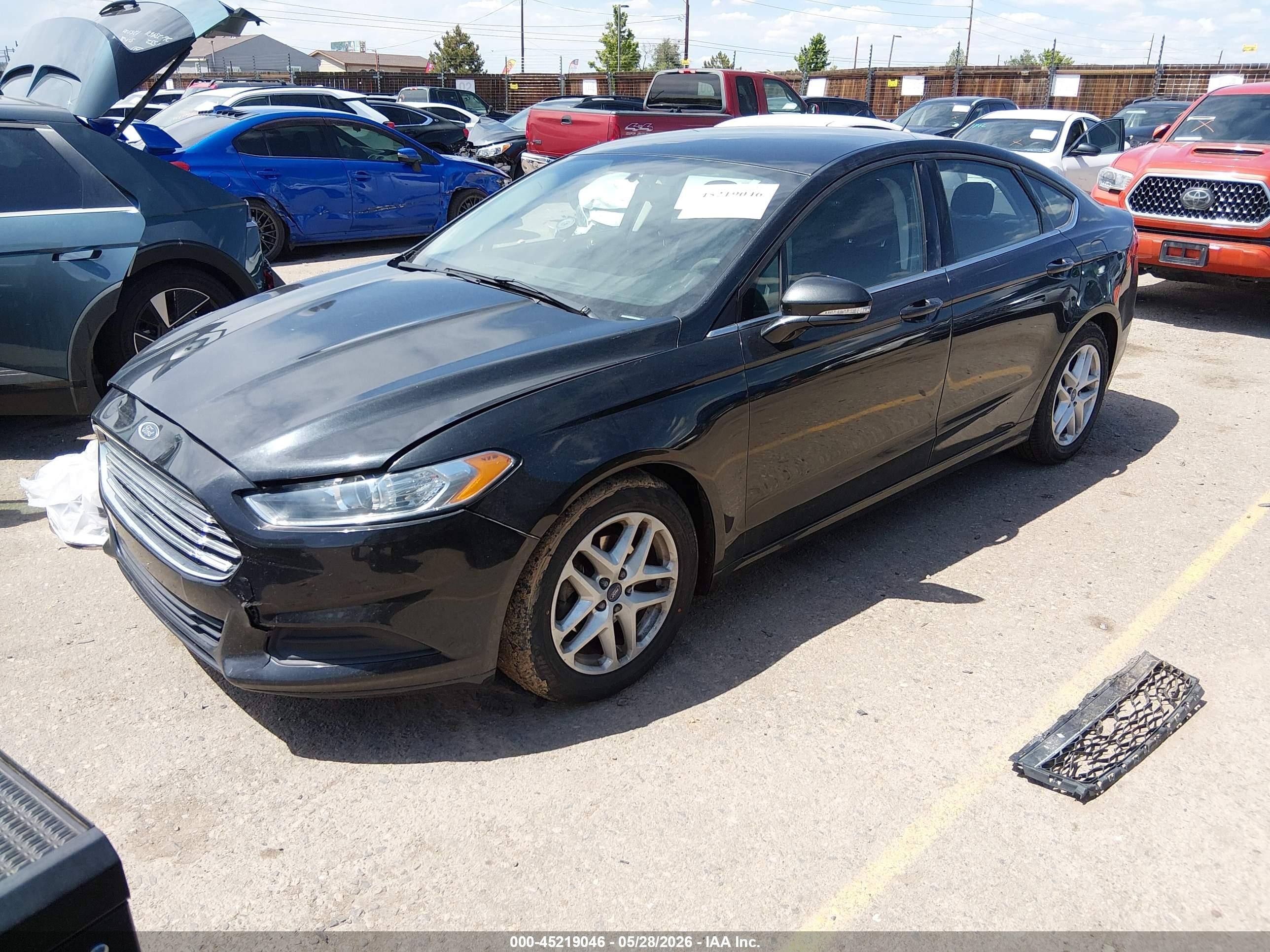 2014 Ford Fusion Se Black vin: 3FA6P0H7XER375723