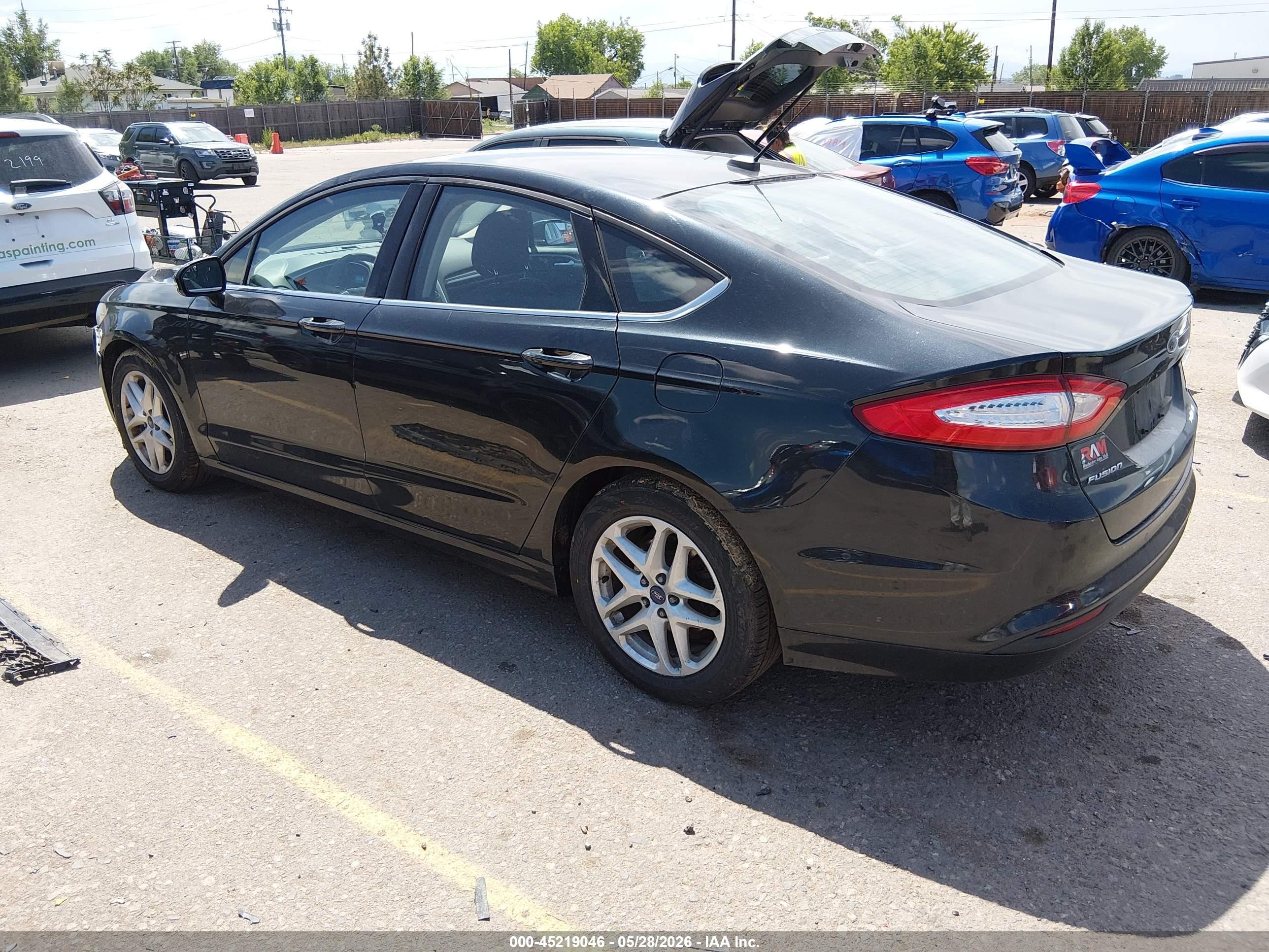 2014 Ford Fusion Se Black vin: 3FA6P0H7XER375723