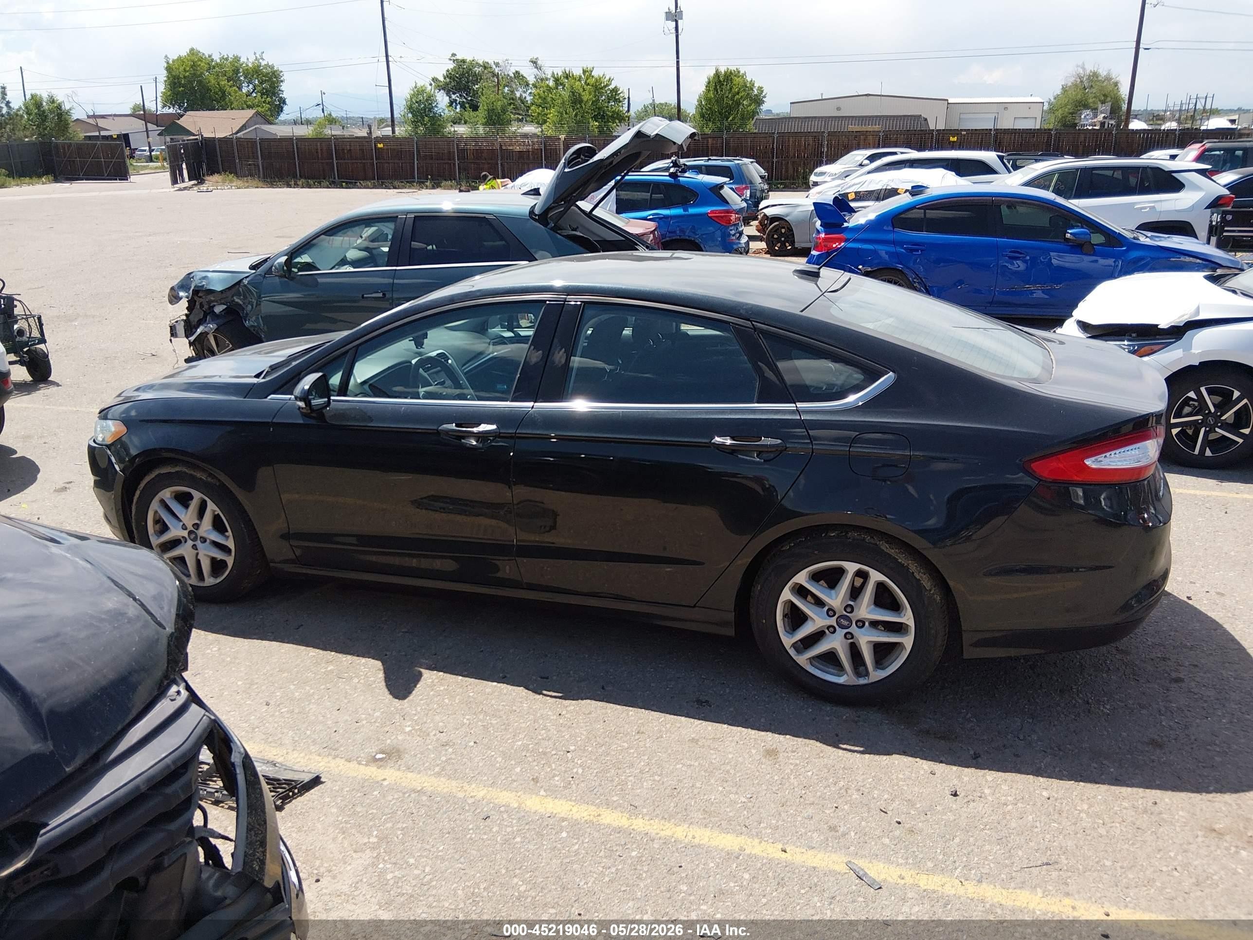 2014 Ford Fusion Se Black vin: 3FA6P0H7XER375723