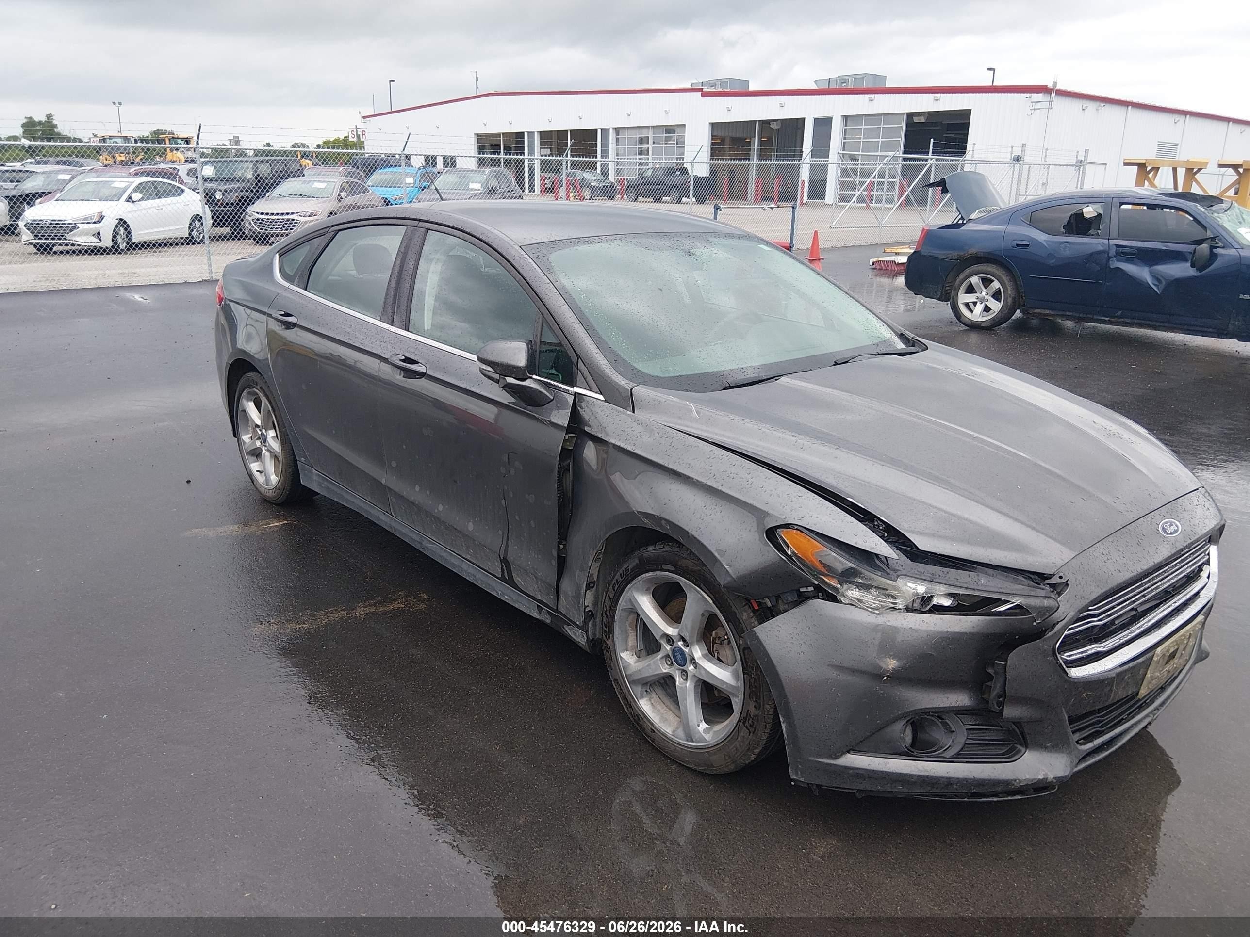 2015 Ford Fusion Se Gray vin: 3FA6P0H7XFR136268
