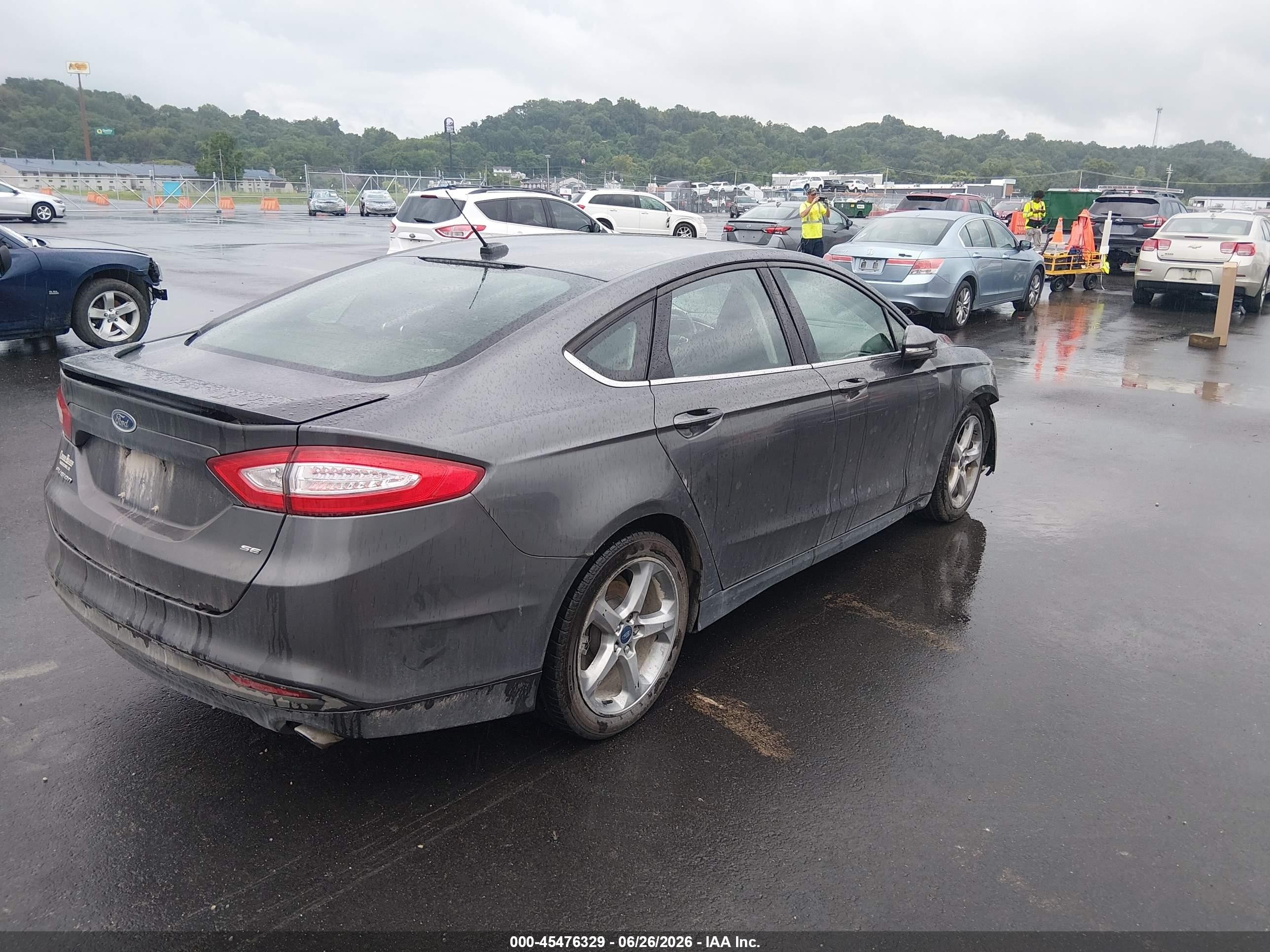 2015 Ford Fusion Se Gray vin: 3FA6P0H7XFR136268