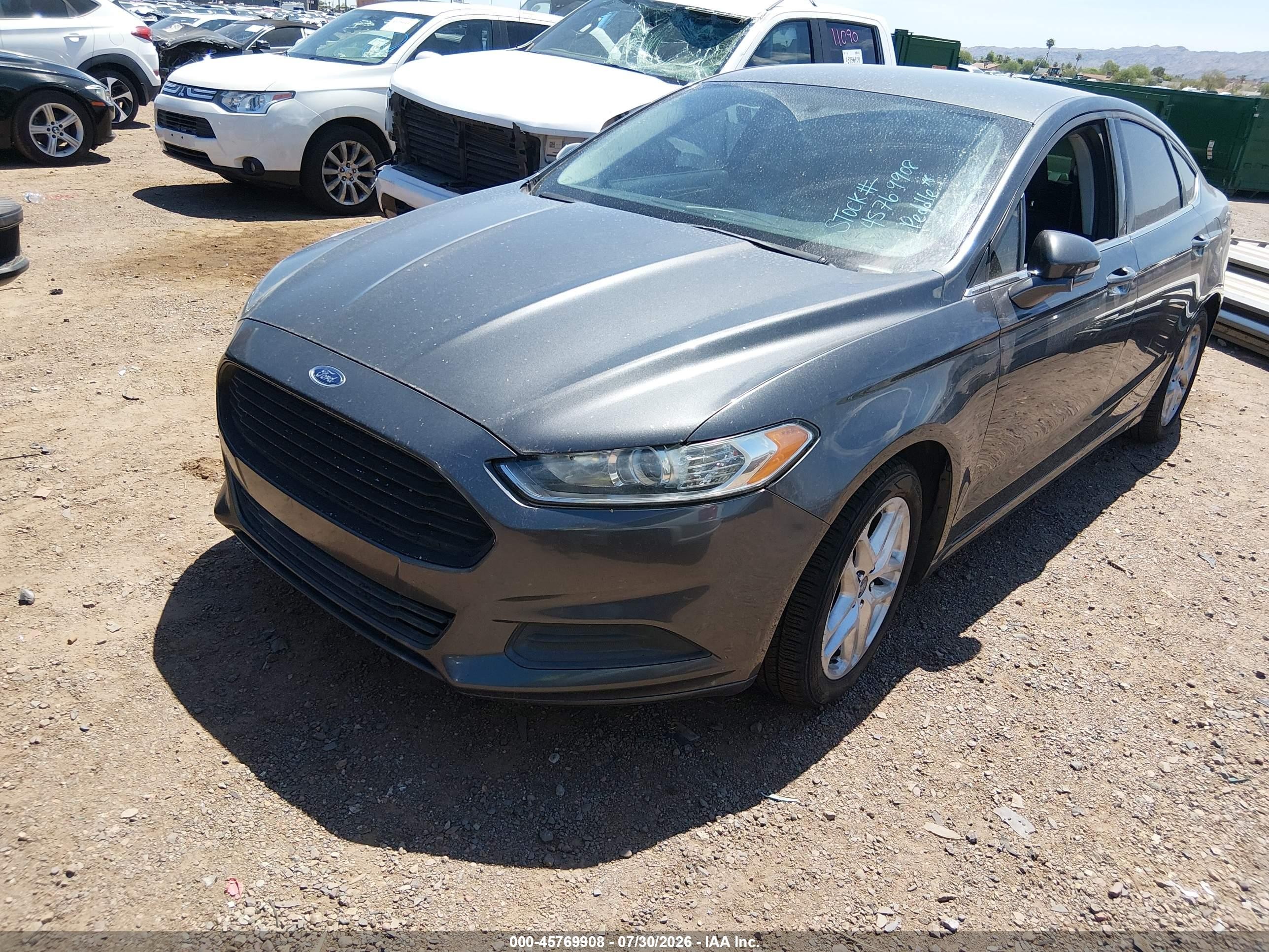 2015 Ford Fusion Se Gray vin: 3FA6P0H7XFR173174