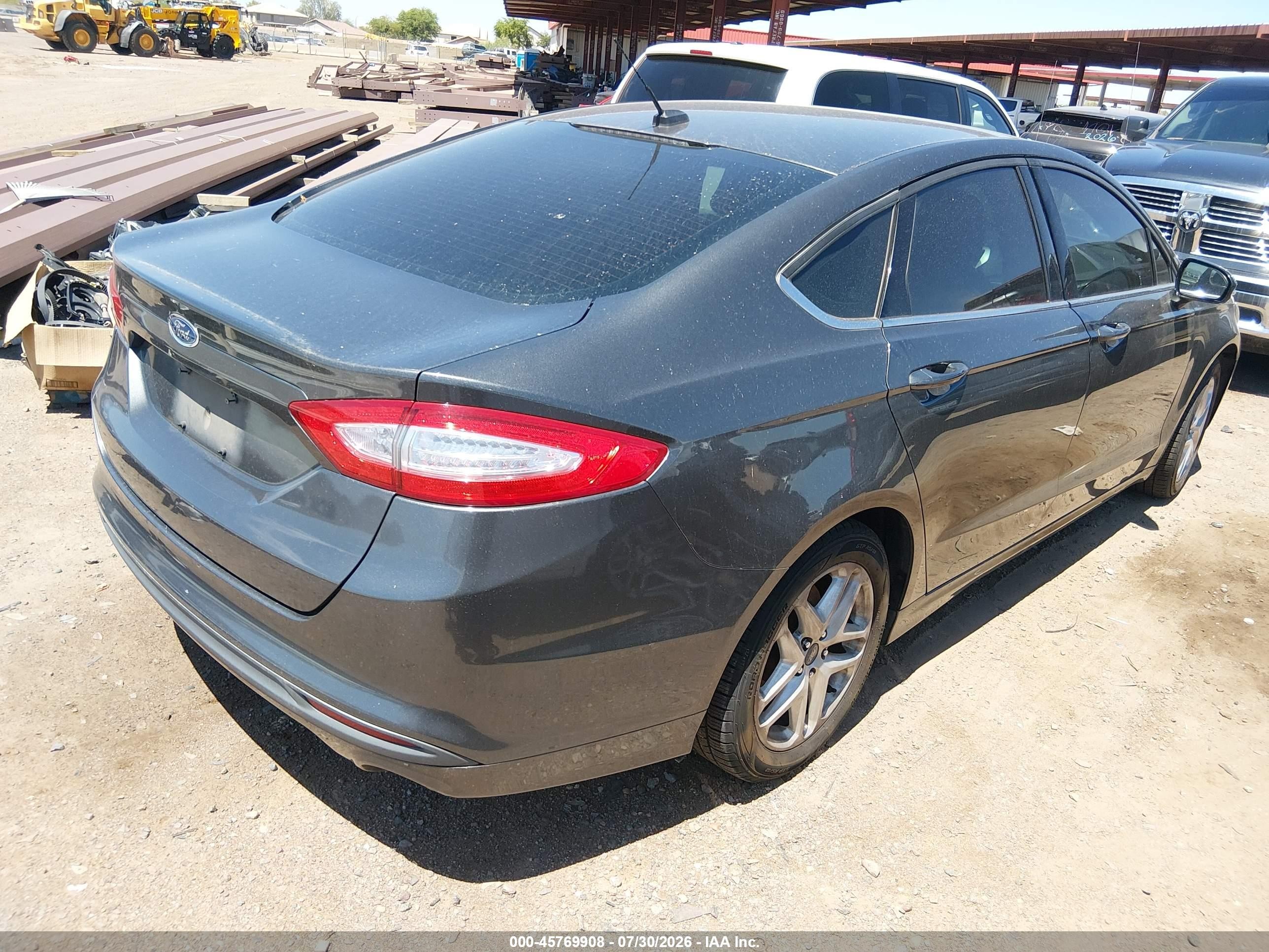 2015 Ford Fusion Se Gray vin: 3FA6P0H7XFR173174