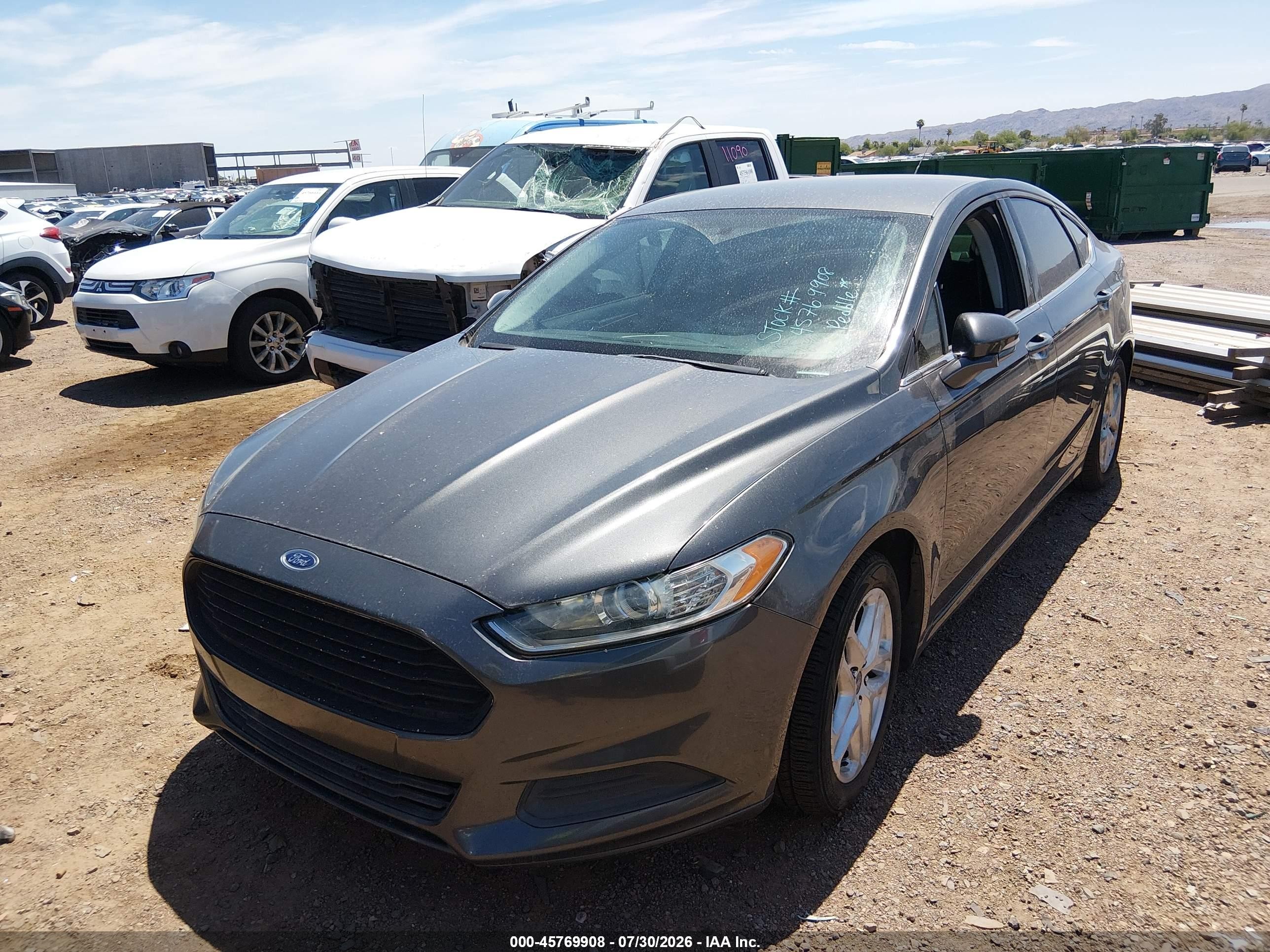 2015 Ford Fusion Se Gray vin: 3FA6P0H7XFR173174