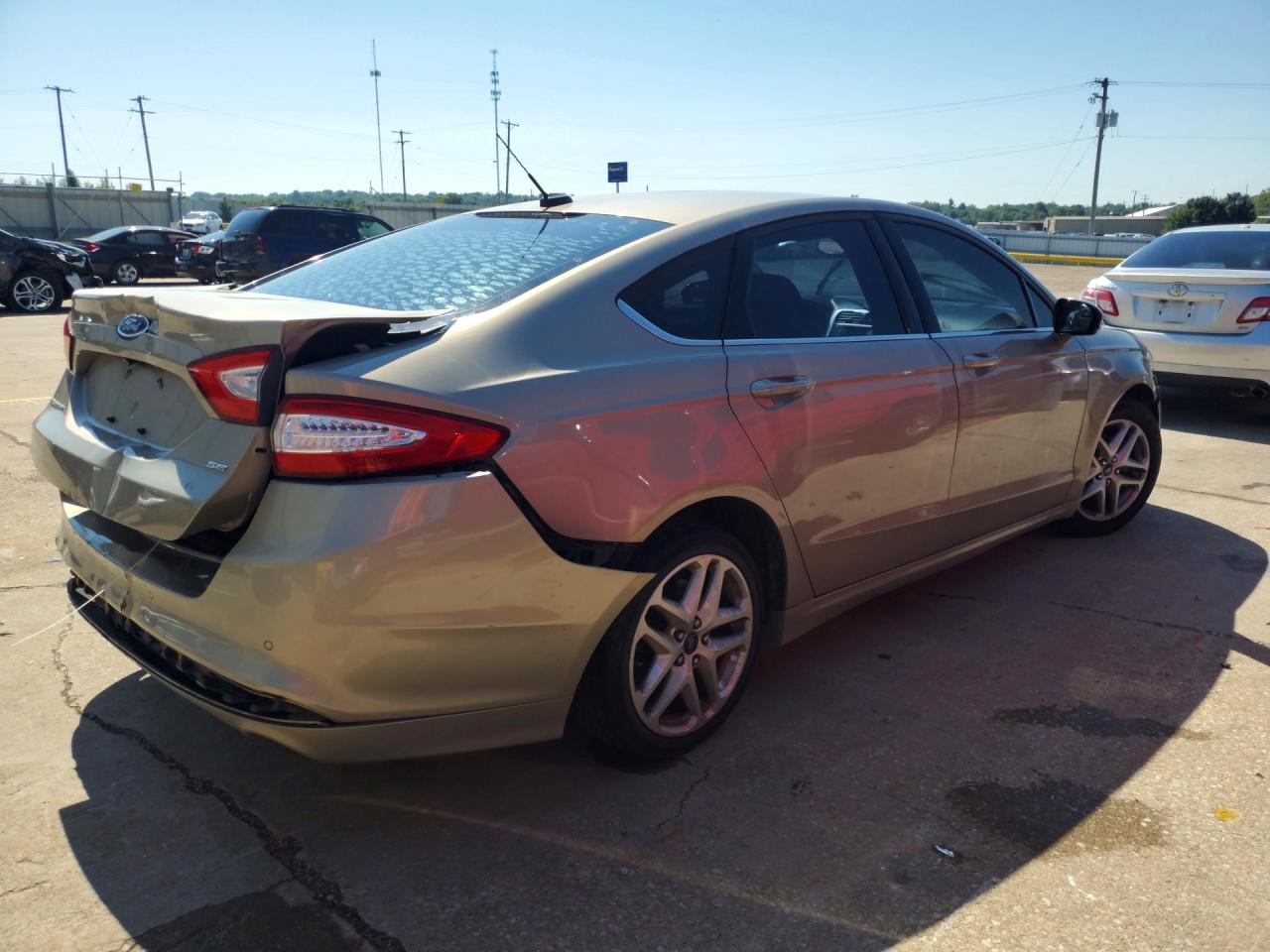 2015 Ford Fusion Se Beige vin: 3FA6P0H7XFR184997