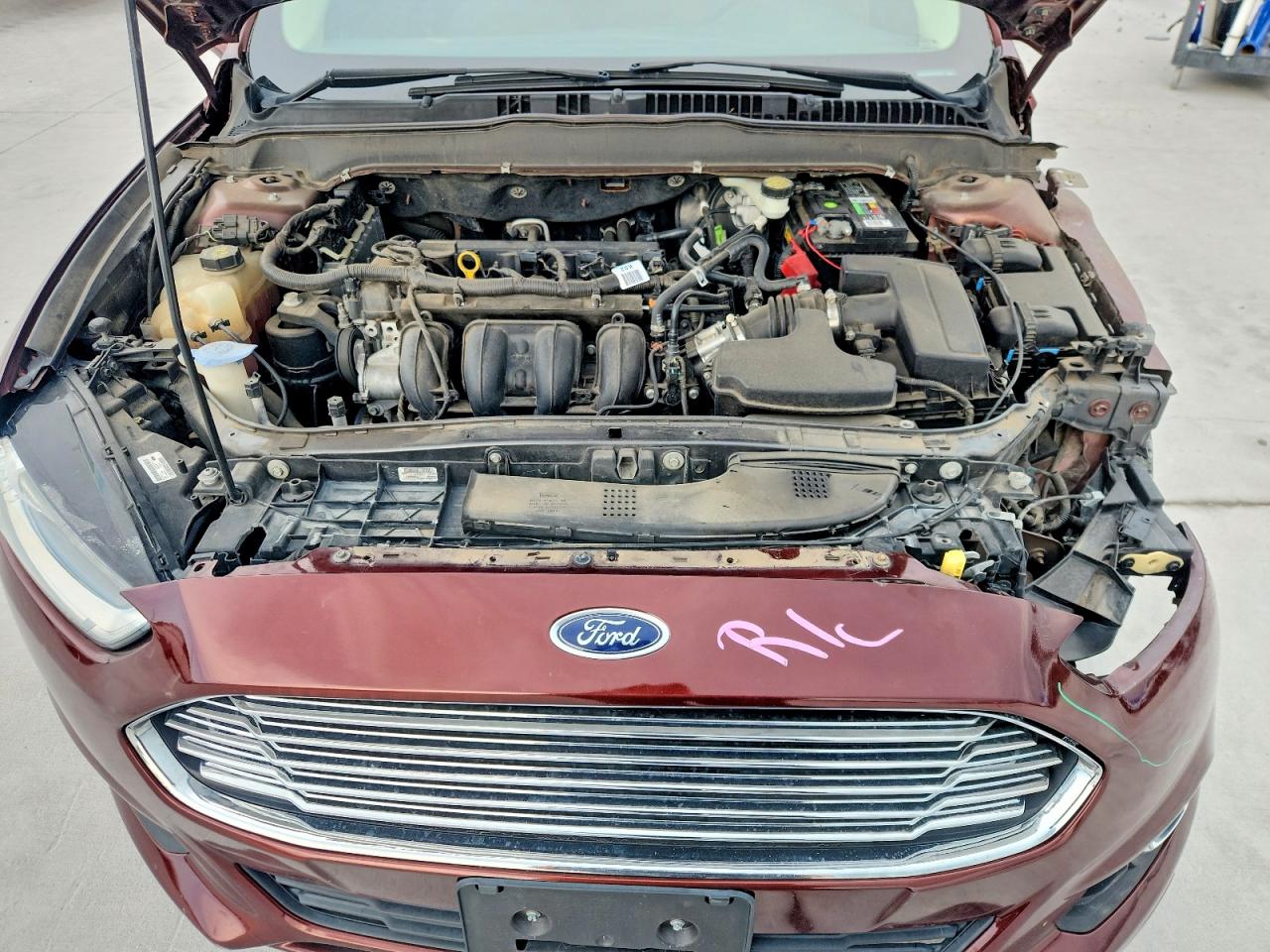 2015 Ford Fusion Se Burgundy vin: 3FA6P0H7XFR193277
