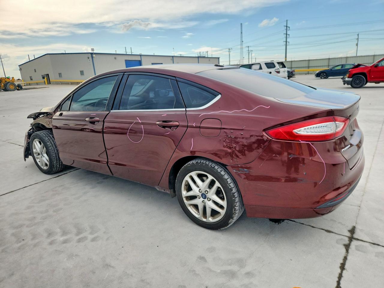 2015 Ford Fusion Se Burgundy vin: 3FA6P0H7XFR193277