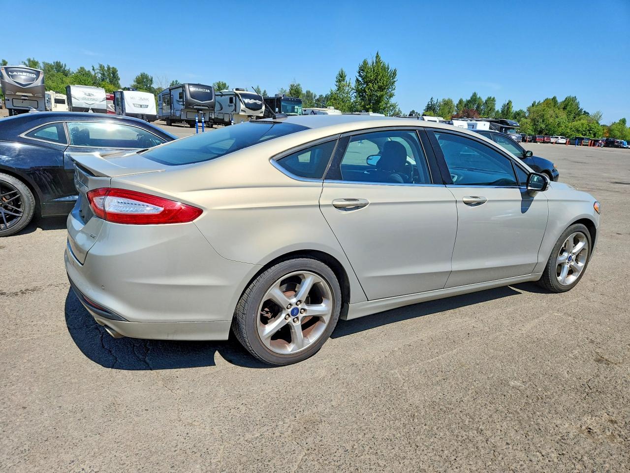 2015 Ford Fusion Se Beige vin: 3FA6P0H7XFR257690