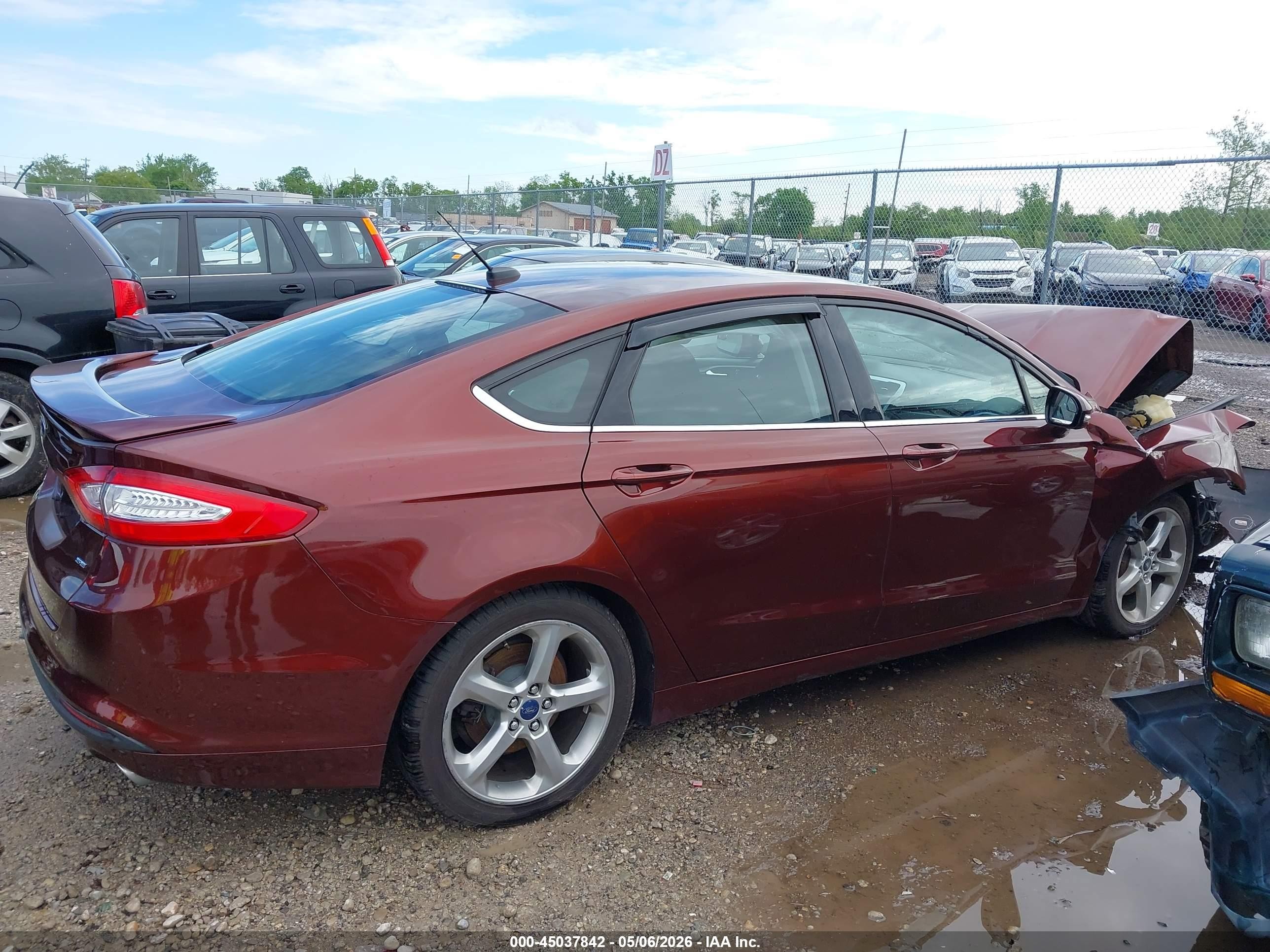 2015 Ford Fusion Se Maroon vin: 3FA6P0H7XFR278085