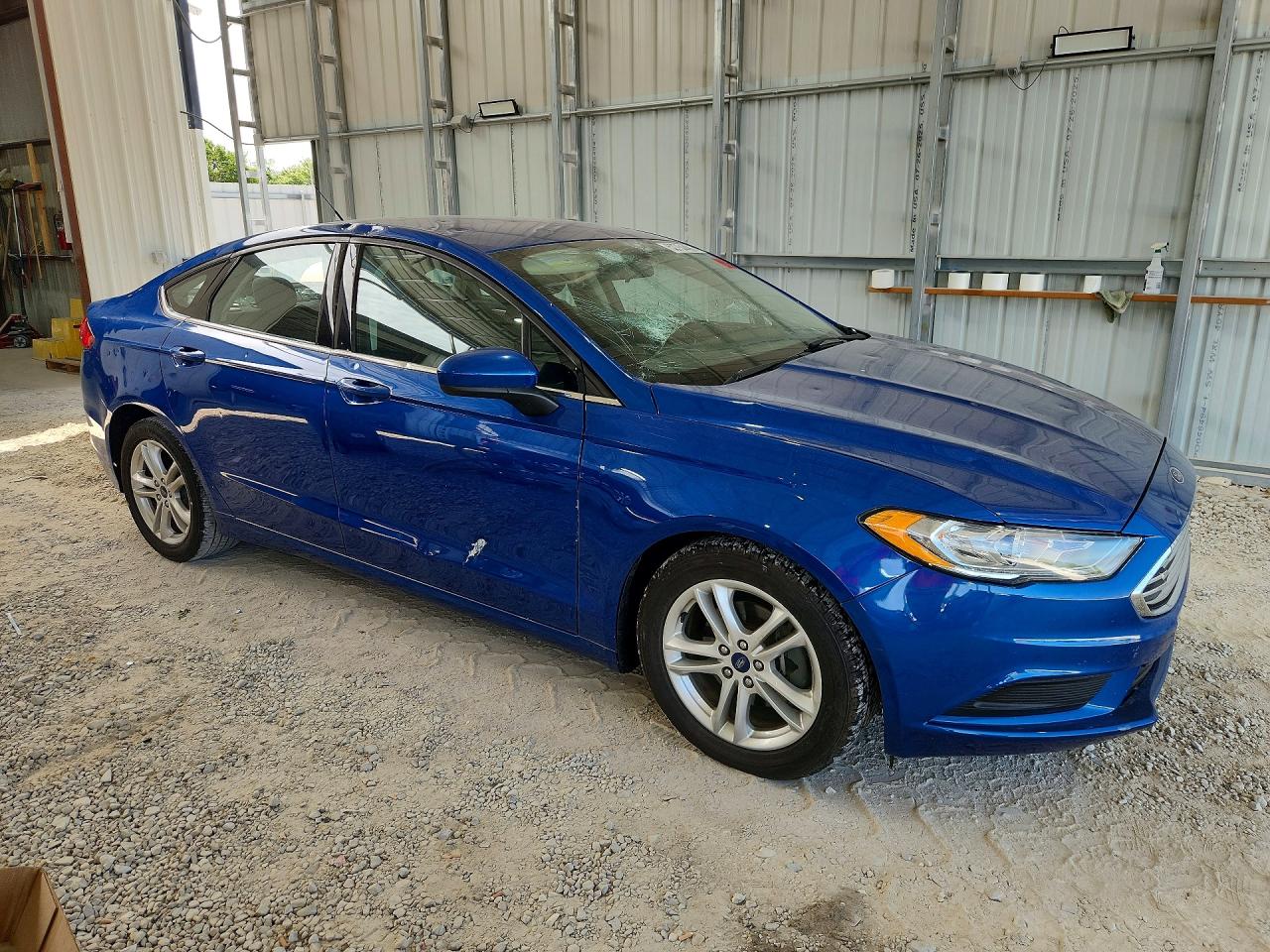 2018 Ford Fusion Se Blue vin: 3FA6P0H7XJR207445