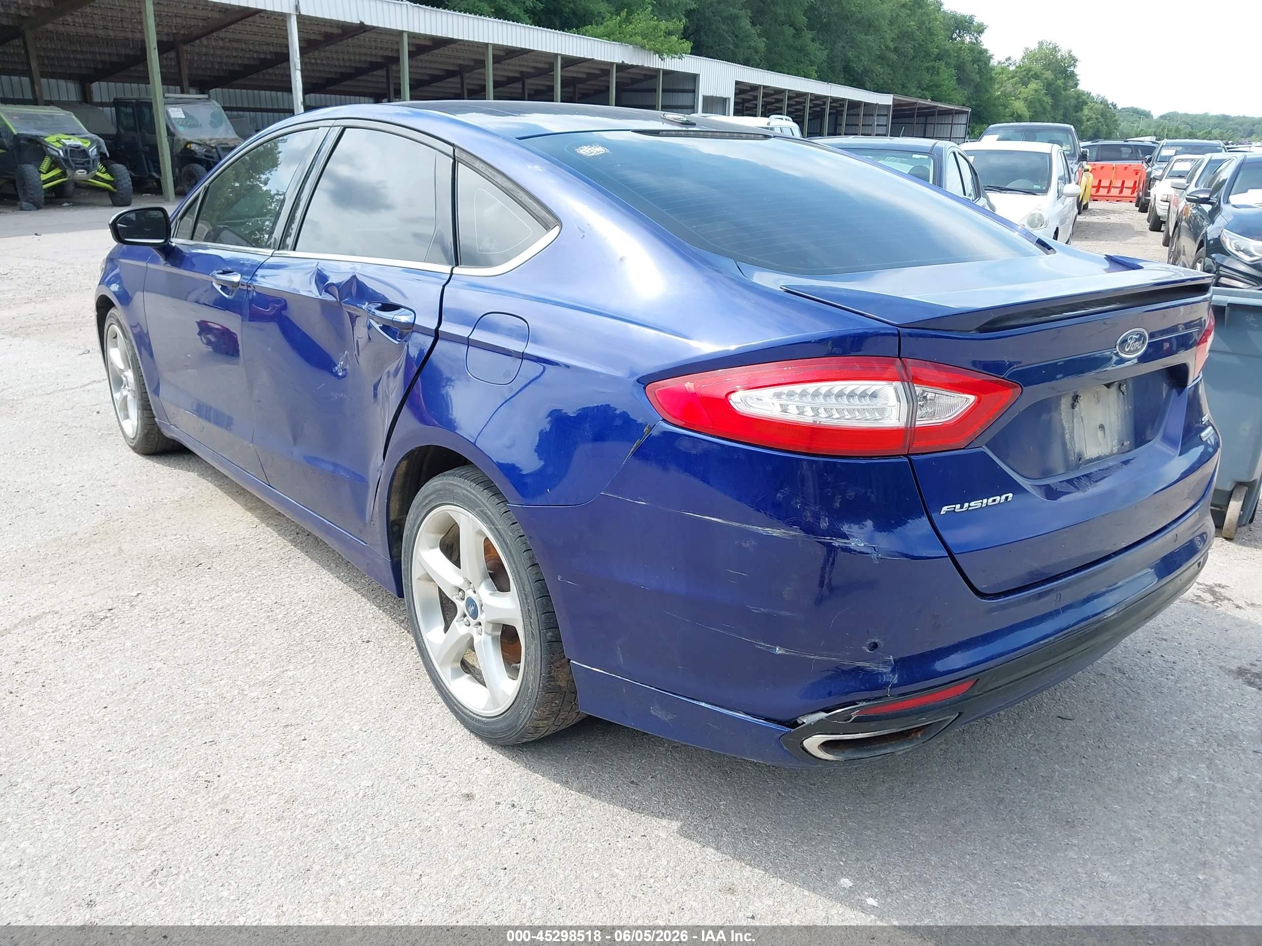 2013 Ford Fusion Se Blue vin: 3FA6P0H90DR240301
