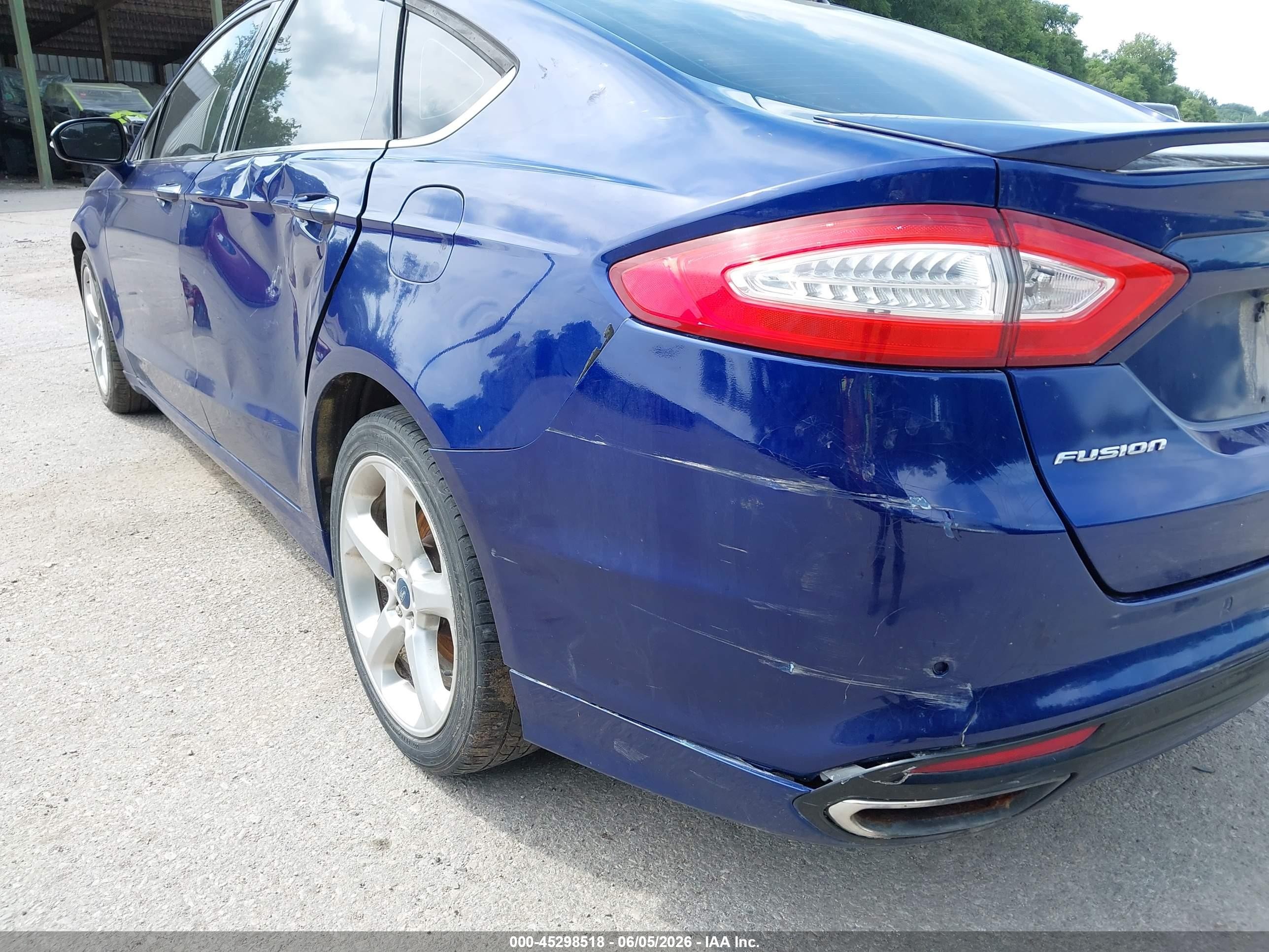 2013 Ford Fusion Se Blue vin: 3FA6P0H90DR240301