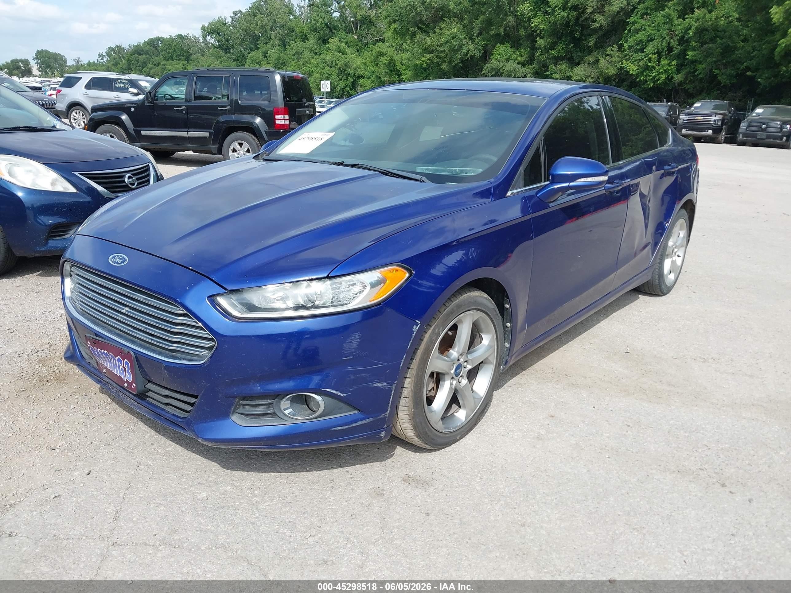 2013 Ford Fusion Se Blue vin: 3FA6P0H90DR240301