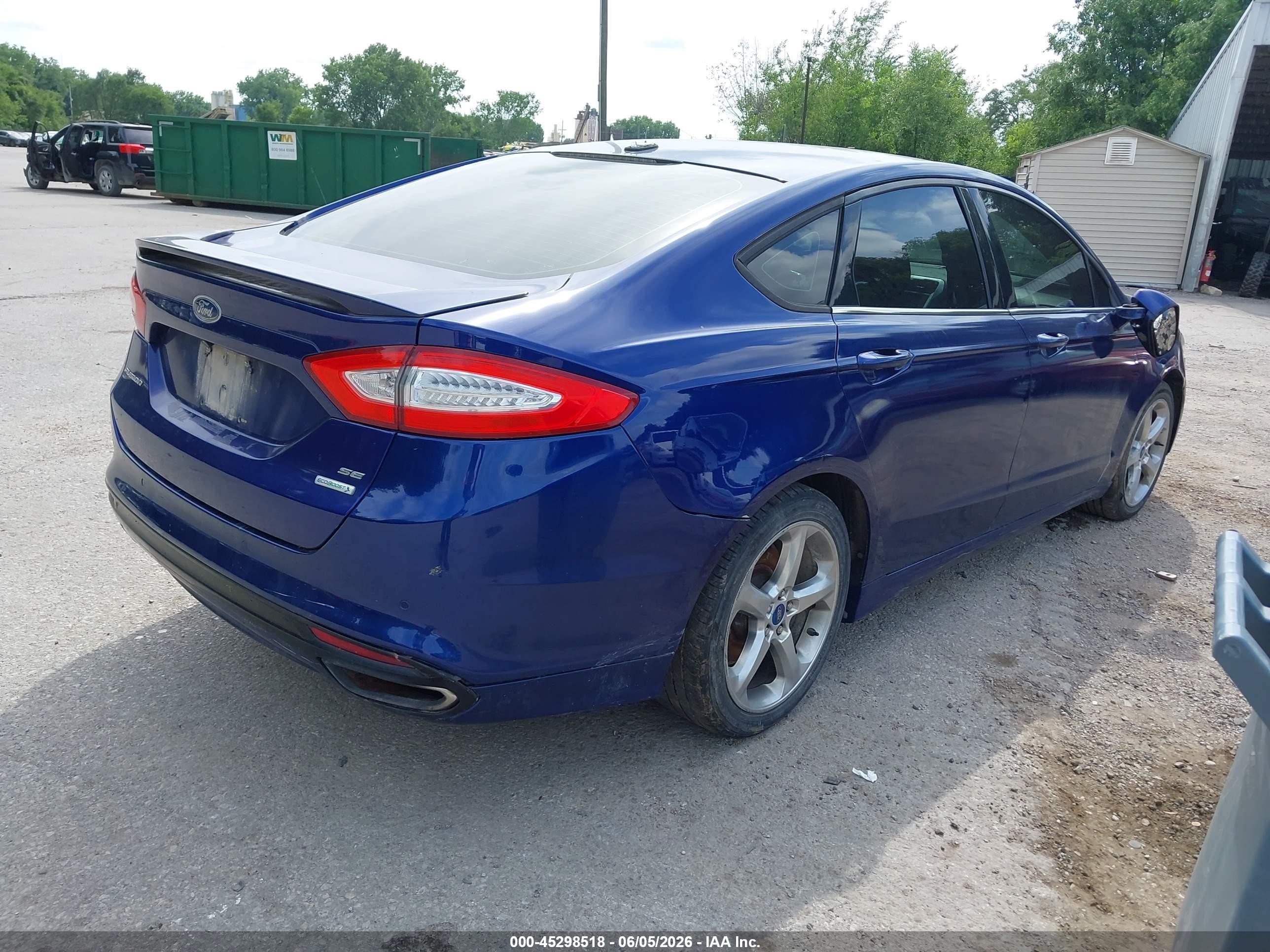 2013 Ford Fusion Se Blue vin: 3FA6P0H90DR240301