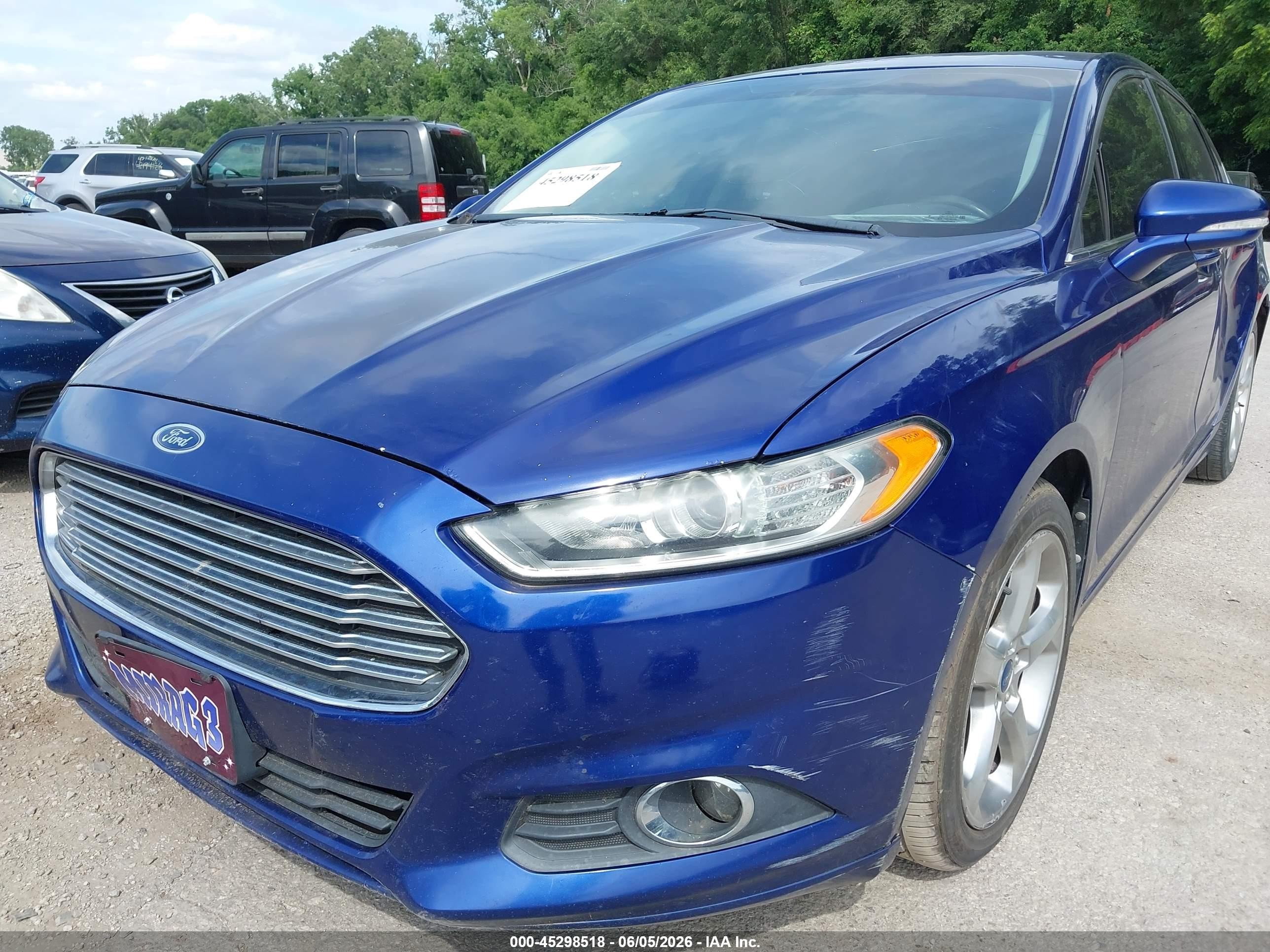 2013 Ford Fusion Se Blue vin: 3FA6P0H90DR240301