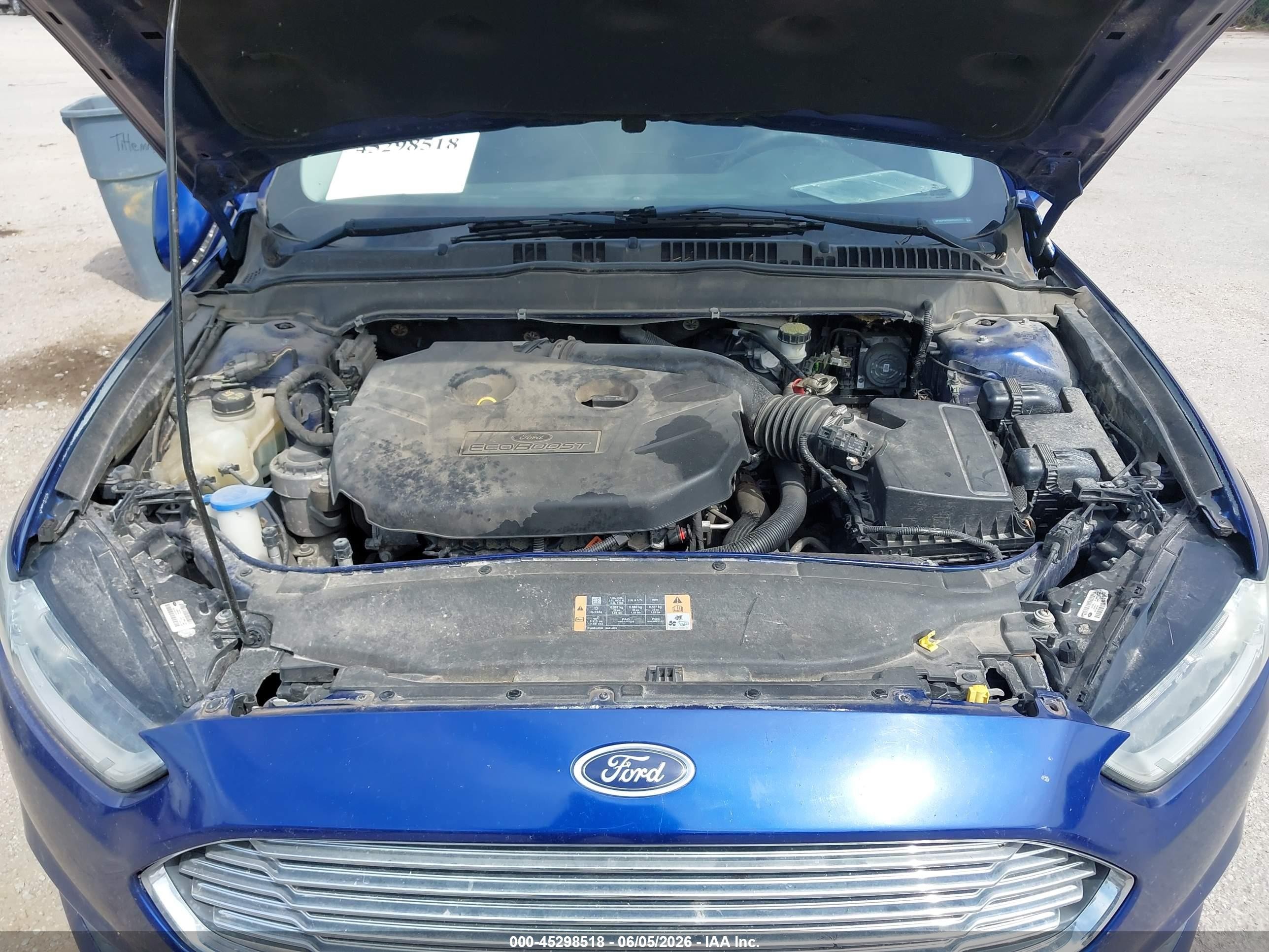 2013 Ford Fusion Se Blue vin: 3FA6P0H90DR240301