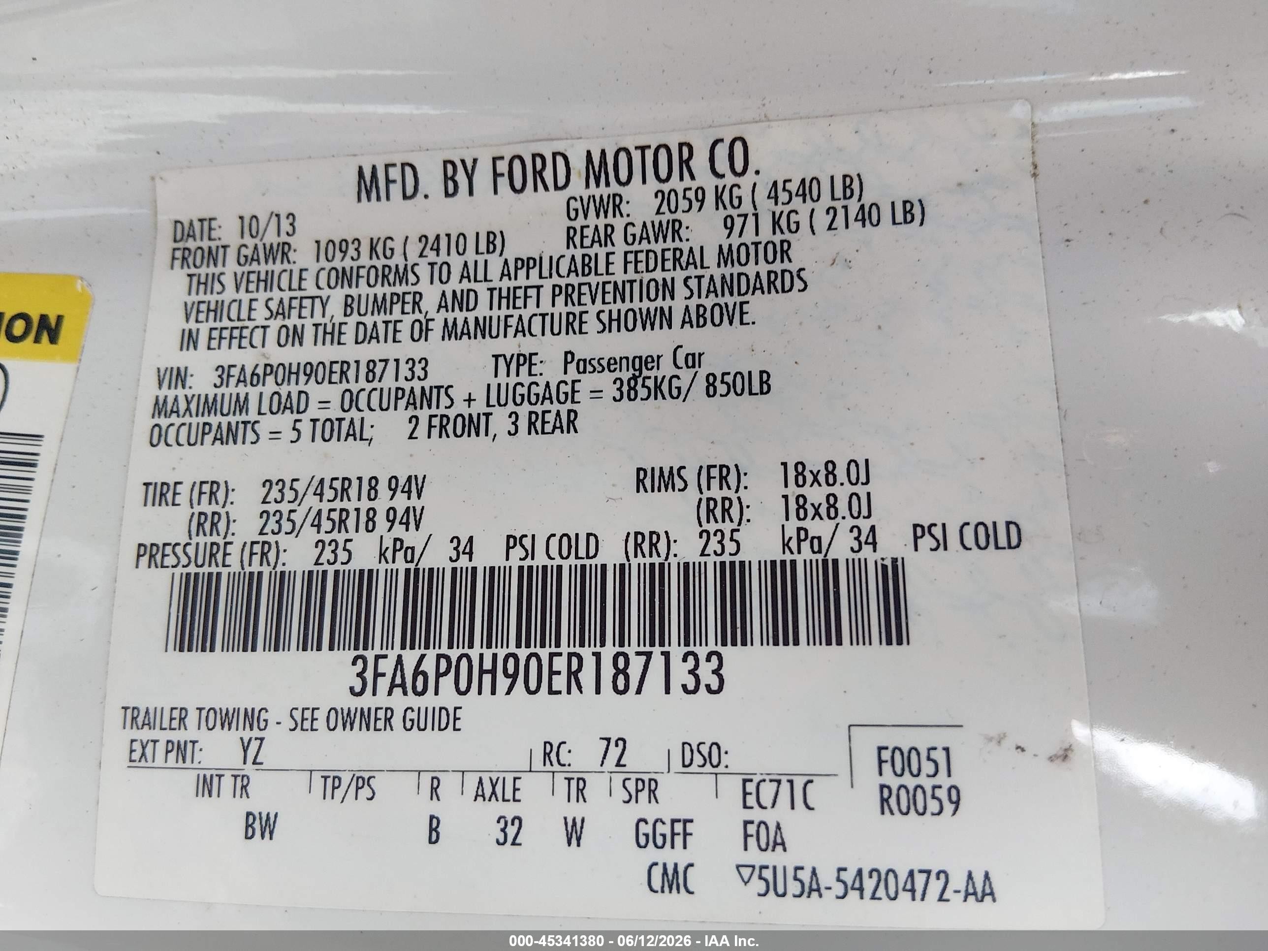 2014 Ford Fusion Se Белый vin: 3FA6P0H90ER187133