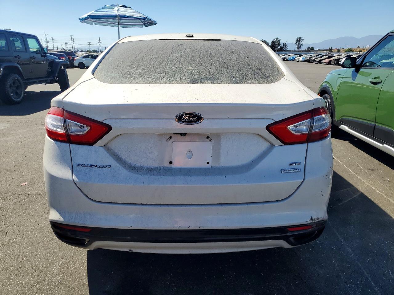 2014 Ford Fusion Se White vin: 3FA6P0H90ER303365