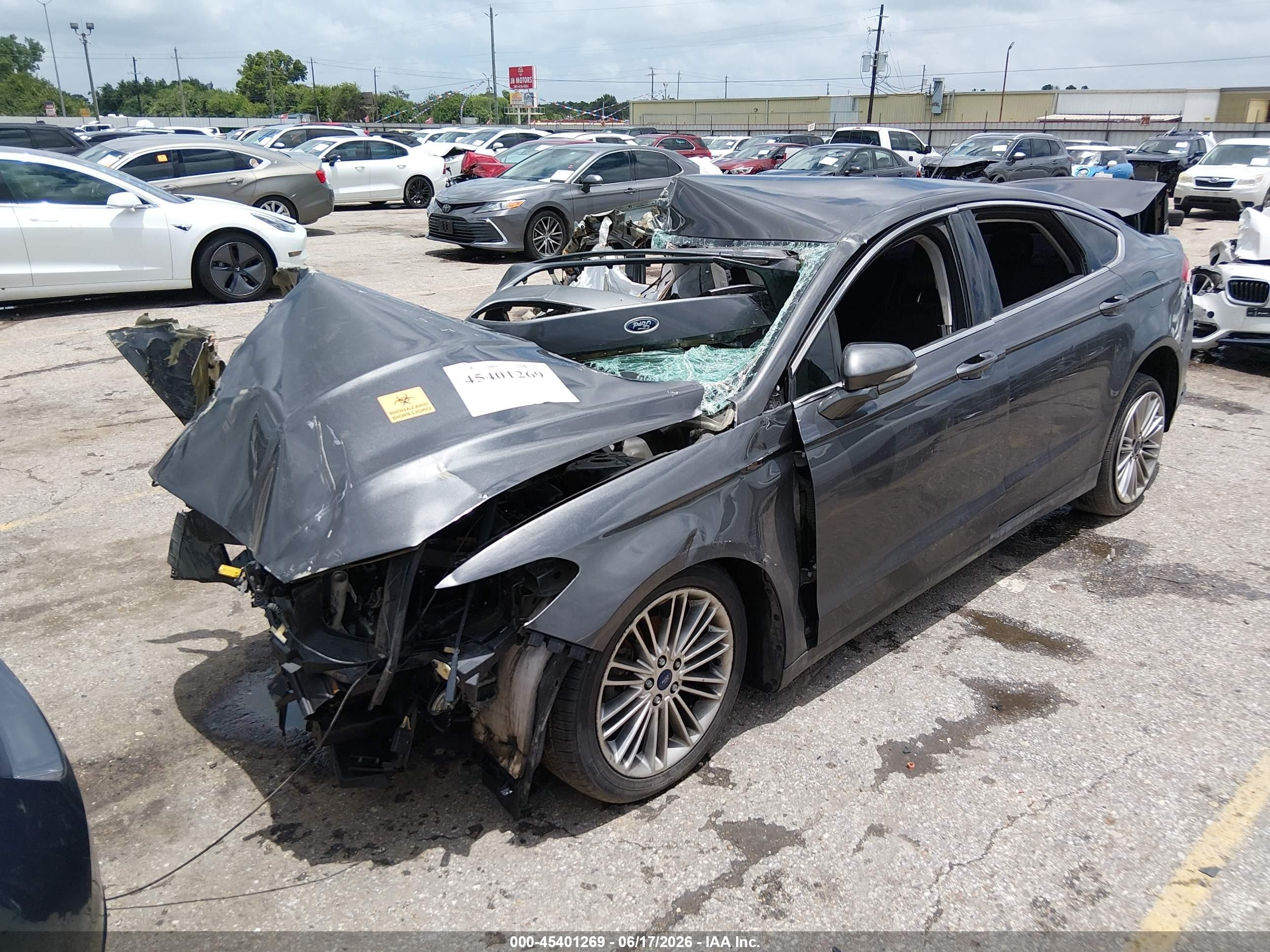 2015 Ford Fusion Se Gray vin: 3FA6P0H90FR235747