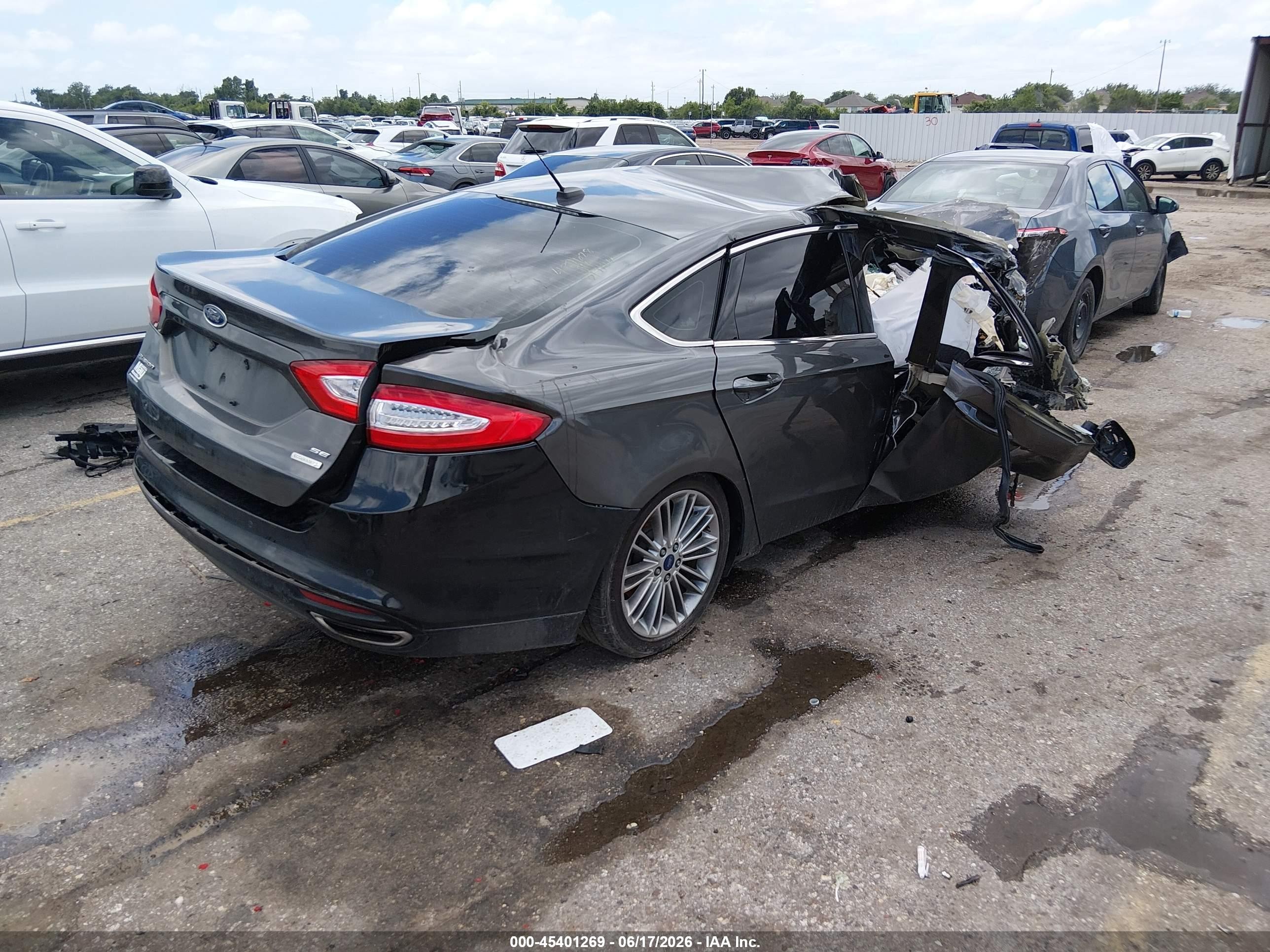 2015 Ford Fusion Se Gray vin: 3FA6P0H90FR235747