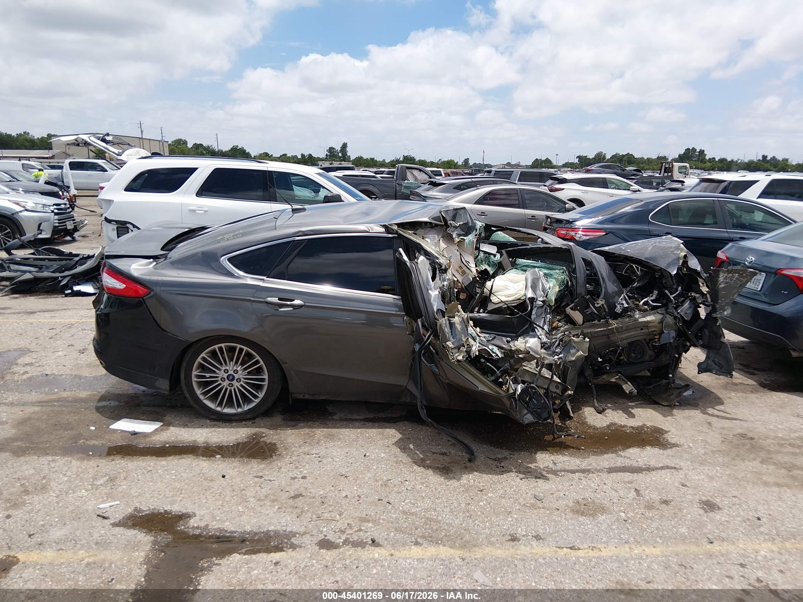 2015 Ford Fusion Se Gray vin: 3FA6P0H90FR235747