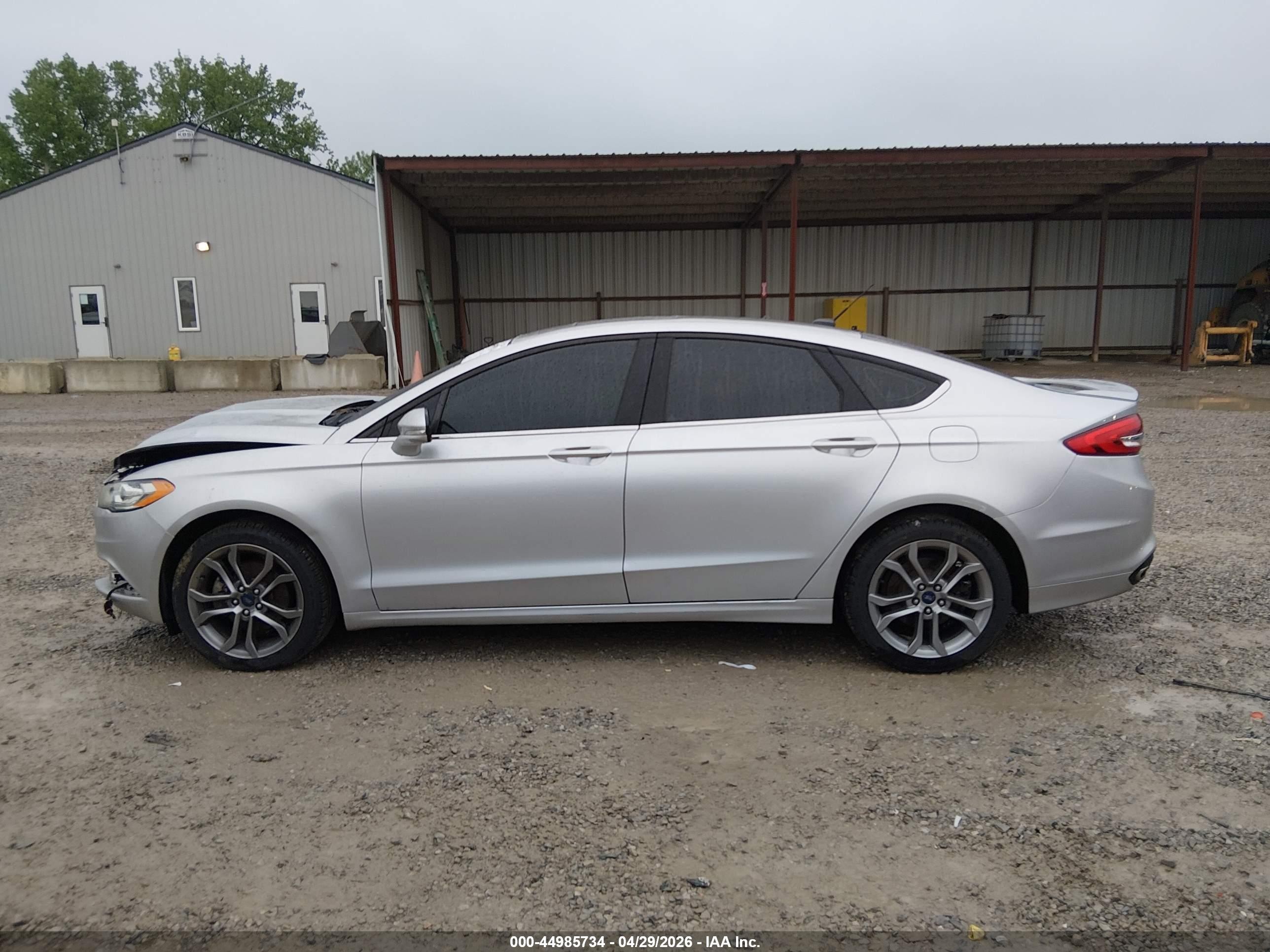 2017 Ford Fusion Se Silver vin: 3FA6P0H90HR334023
