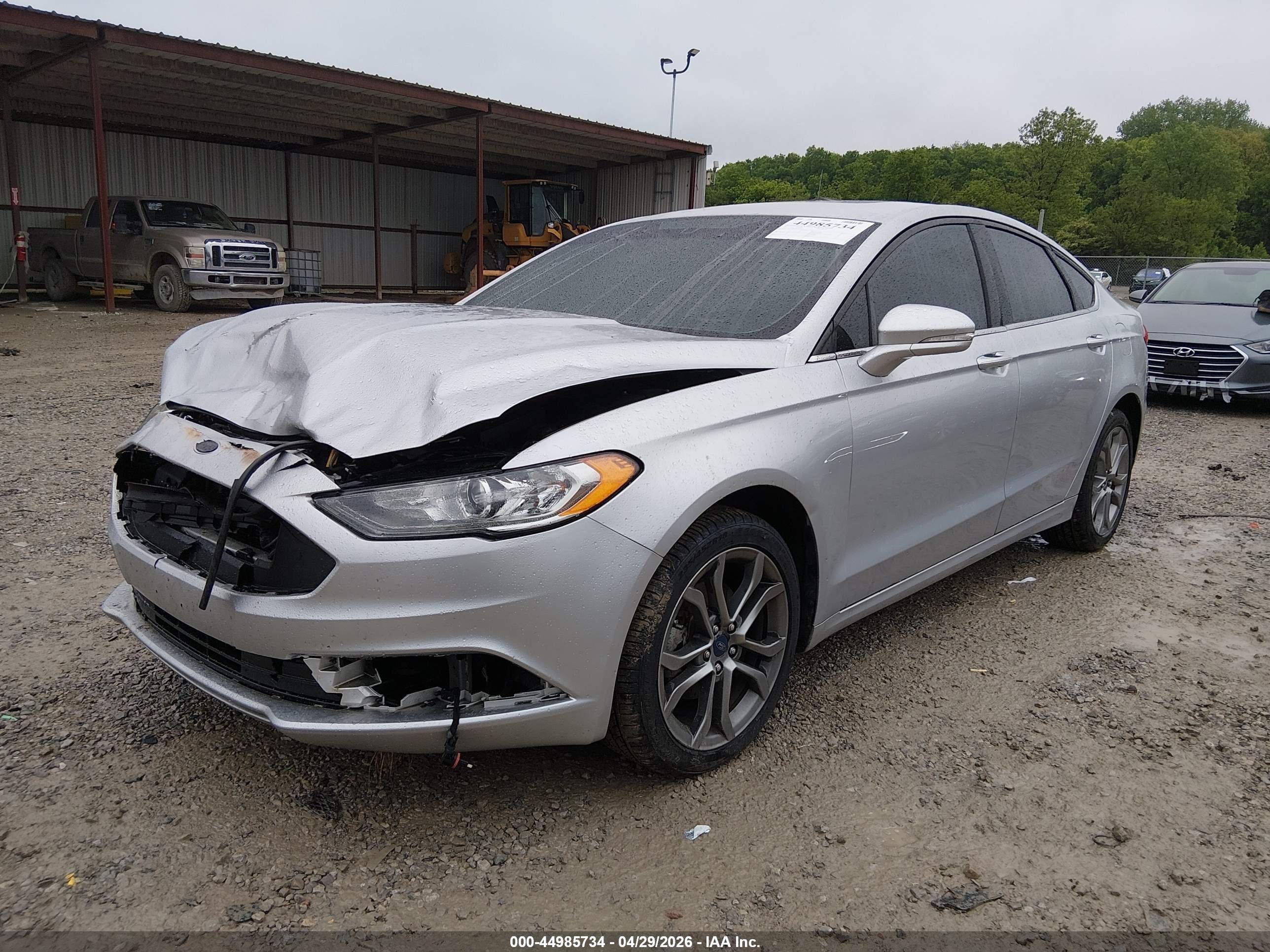 2017 Ford Fusion Se Silver vin: 3FA6P0H90HR334023