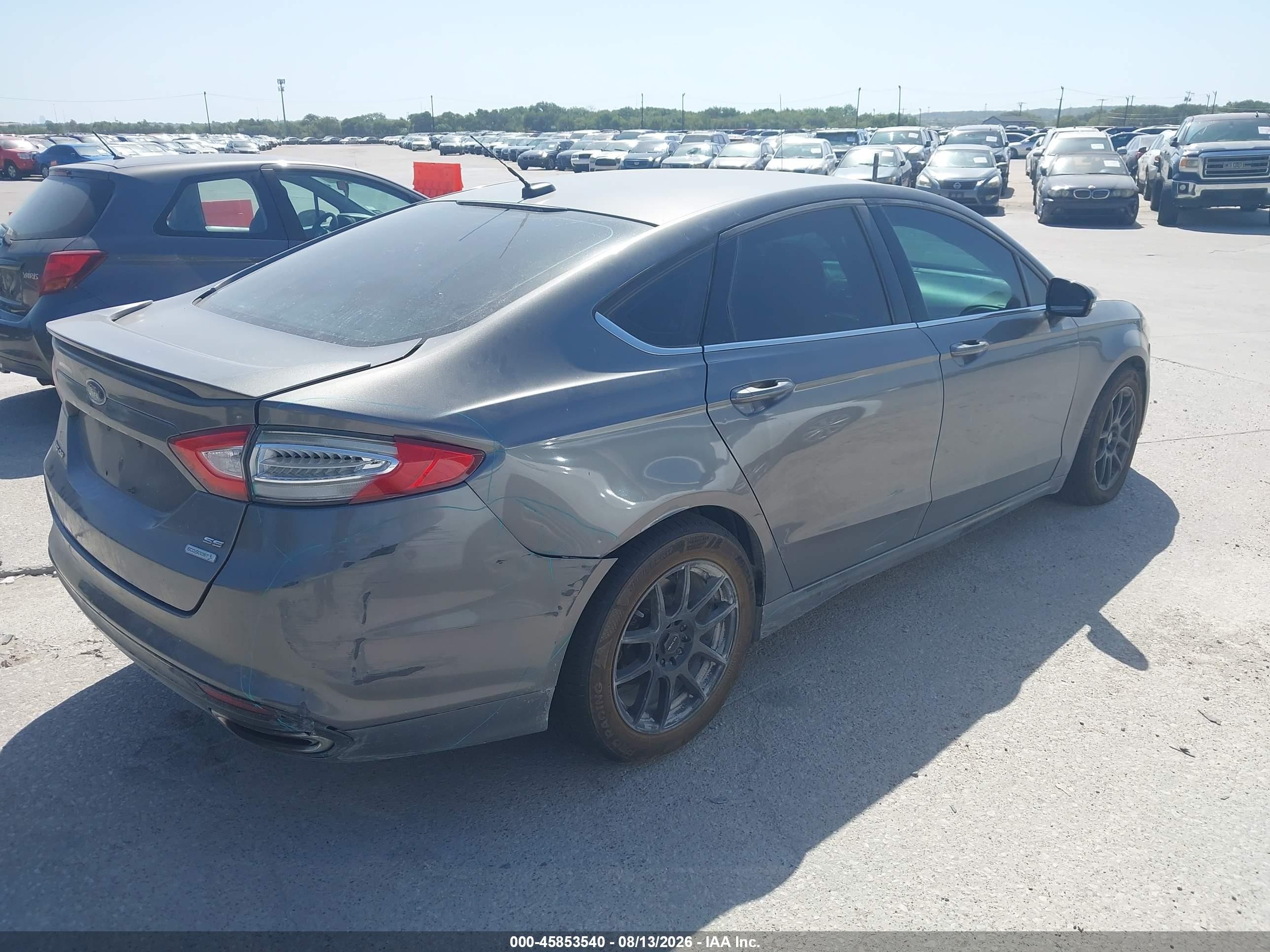 2013 Ford Fusion Se Gray vin: 3FA6P0H91DR278846