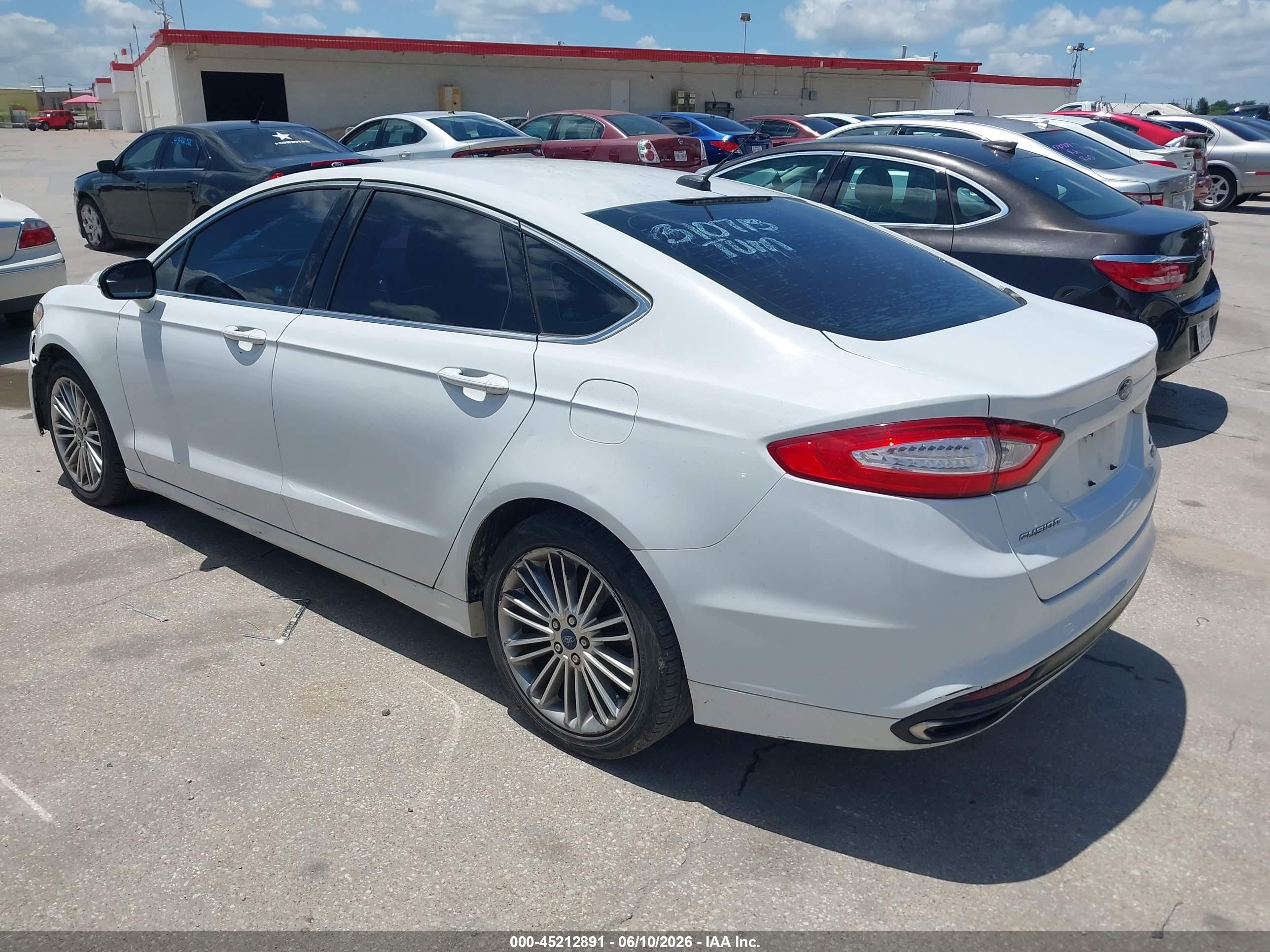 2013 Ford Fusion Se White vin: 3FA6P0H91DR310713
