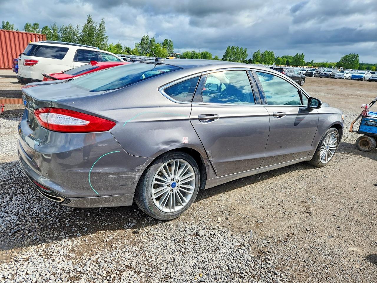2013 Ford Fusion Se Gray vin: 3FA6P0H91DR333442