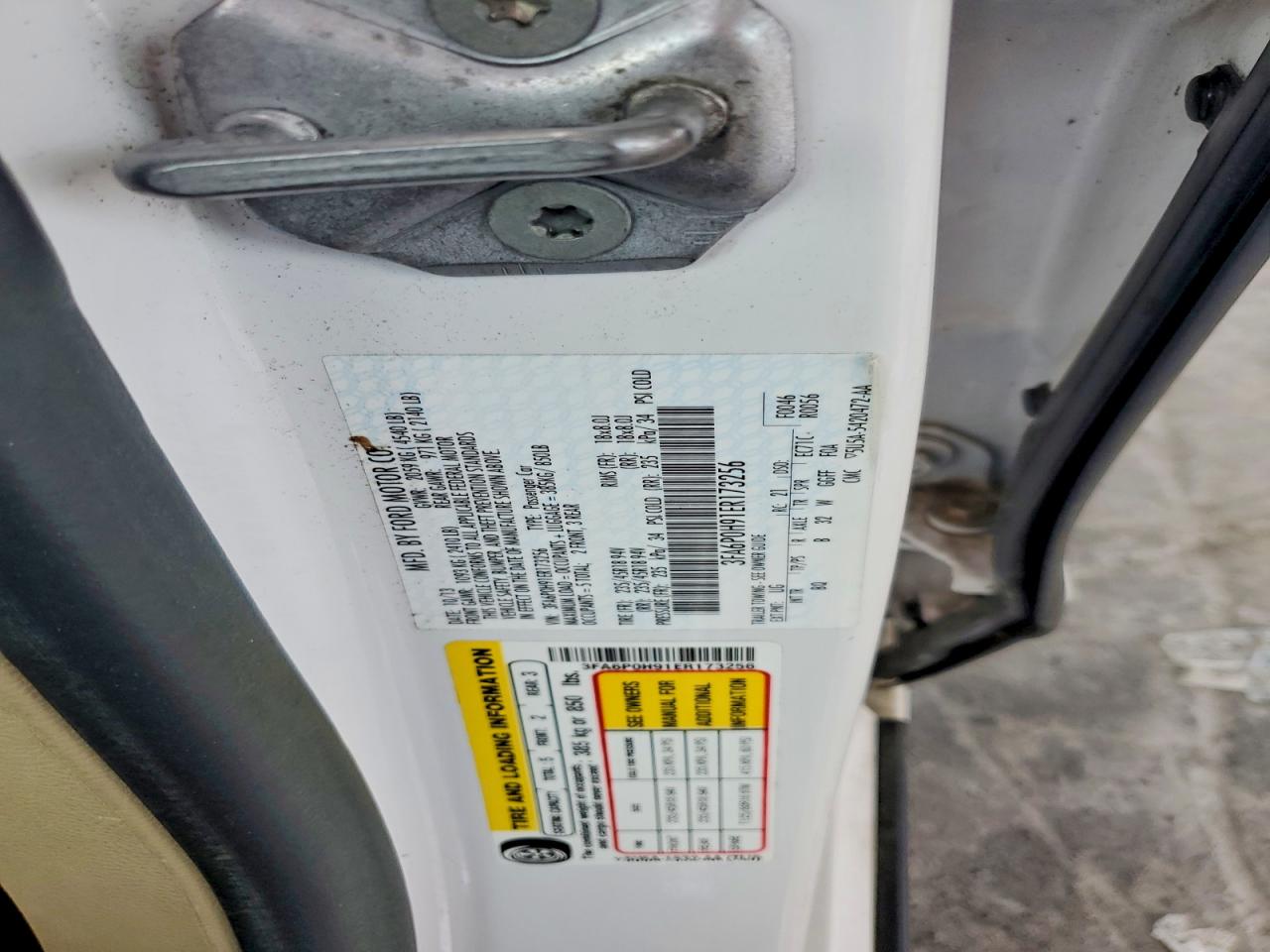 2014 Ford Fusion Se Белый vin: 3FA6P0H91ER173256