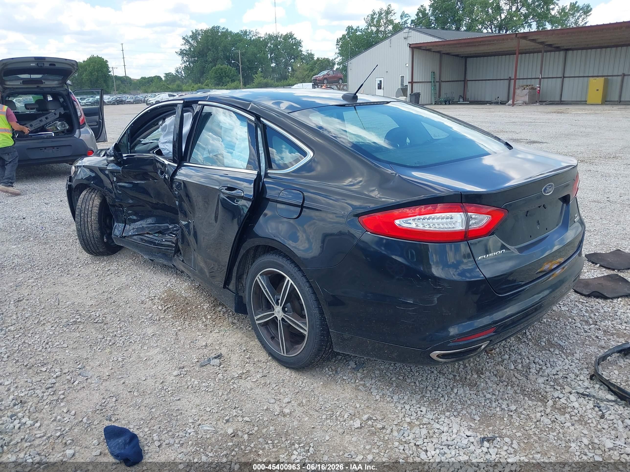2014 Ford Fusion Se Black vin: 3FA6P0H91ER274457