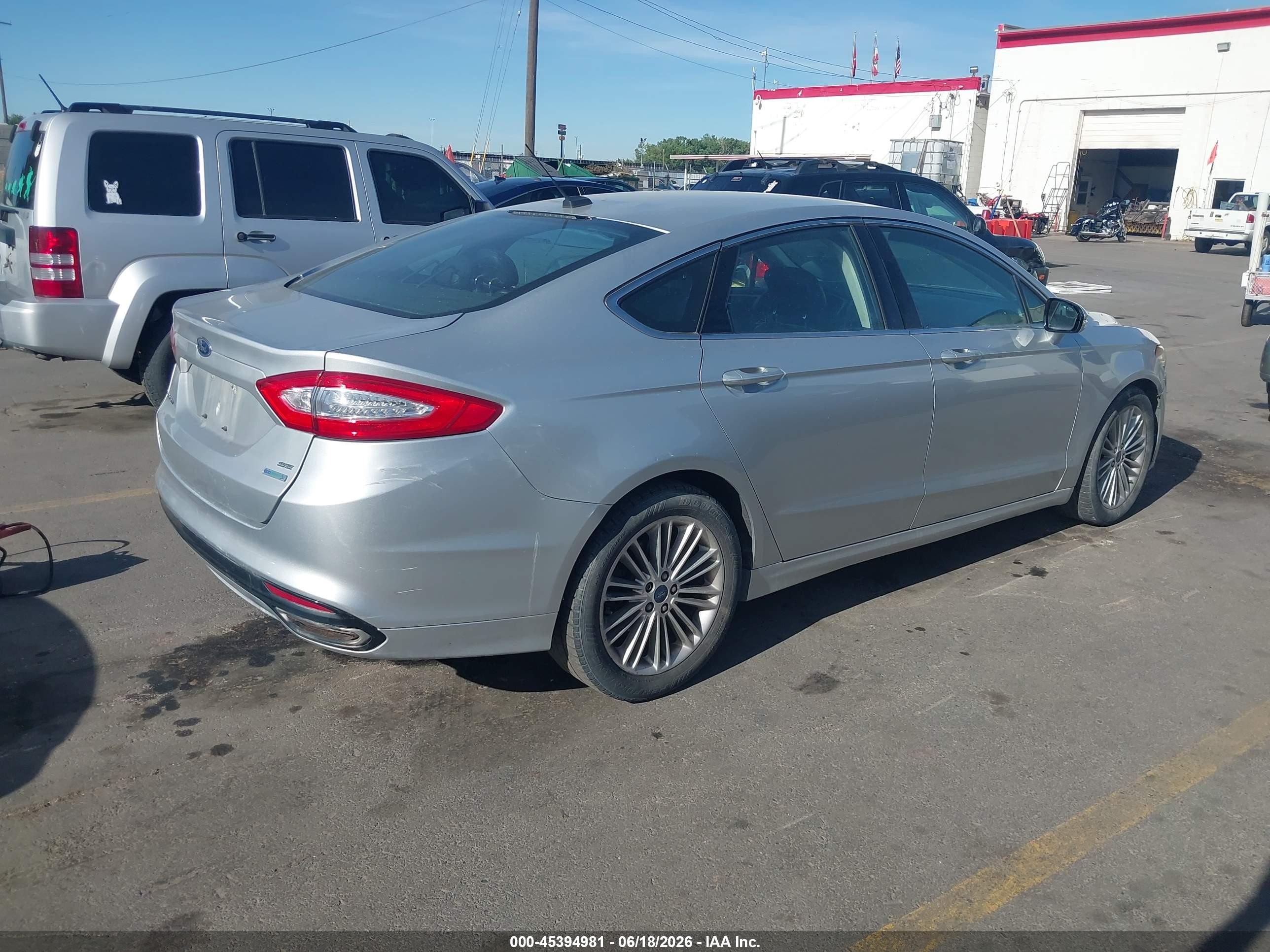 2014 Ford Fusion Se Silver vin: 3FA6P0H91ER320028