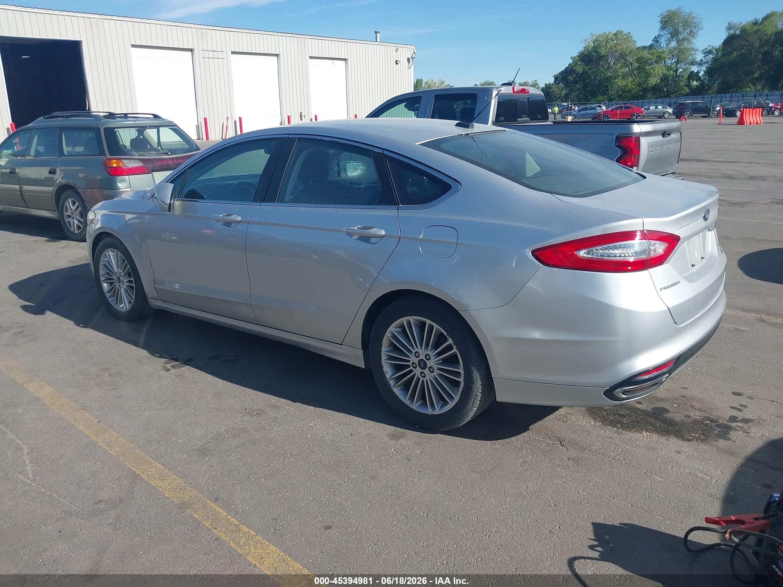 2014 Ford Fusion Se Silver vin: 3FA6P0H91ER320028