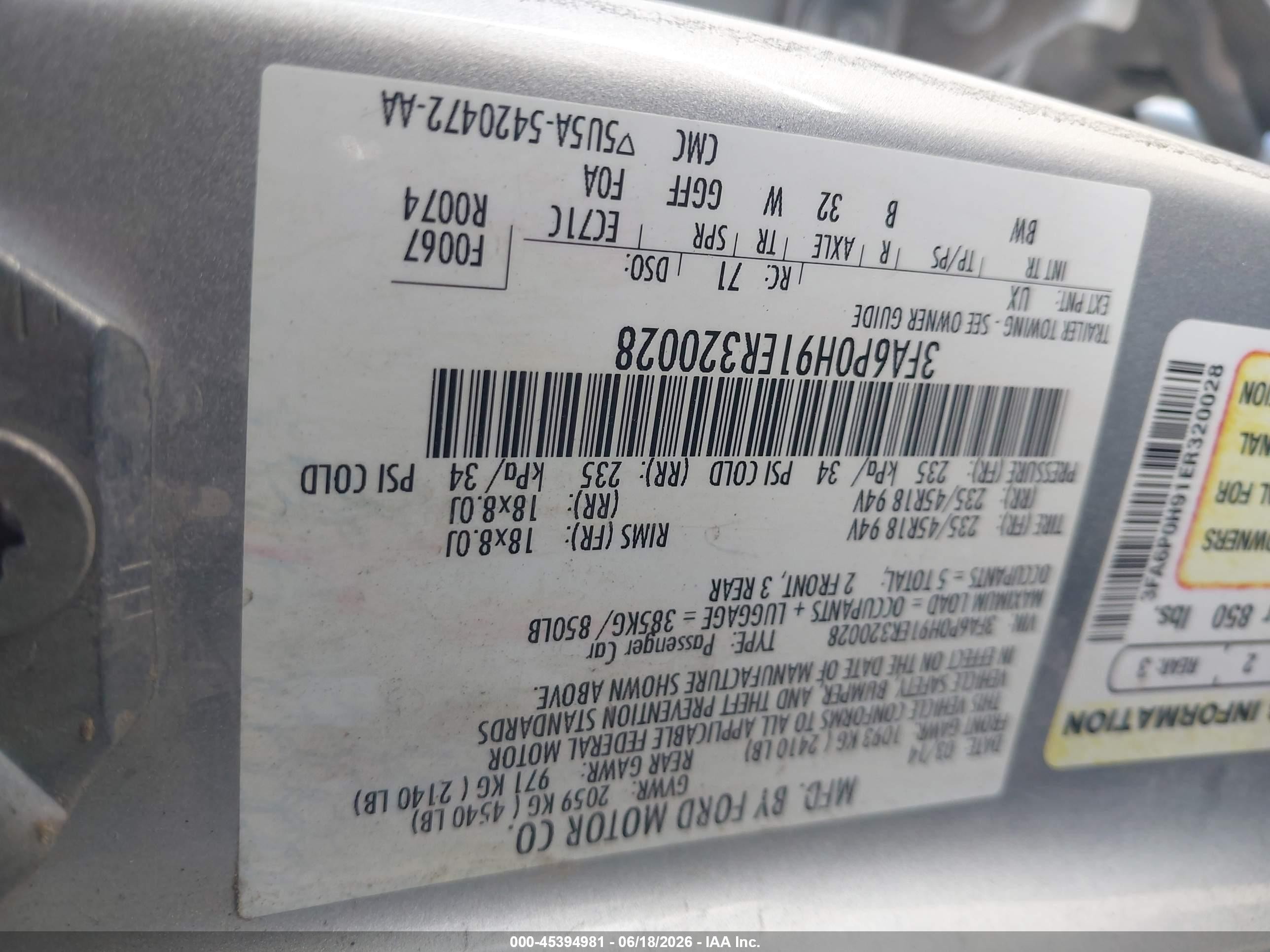 2014 Ford Fusion Se Silver vin: 3FA6P0H91ER320028