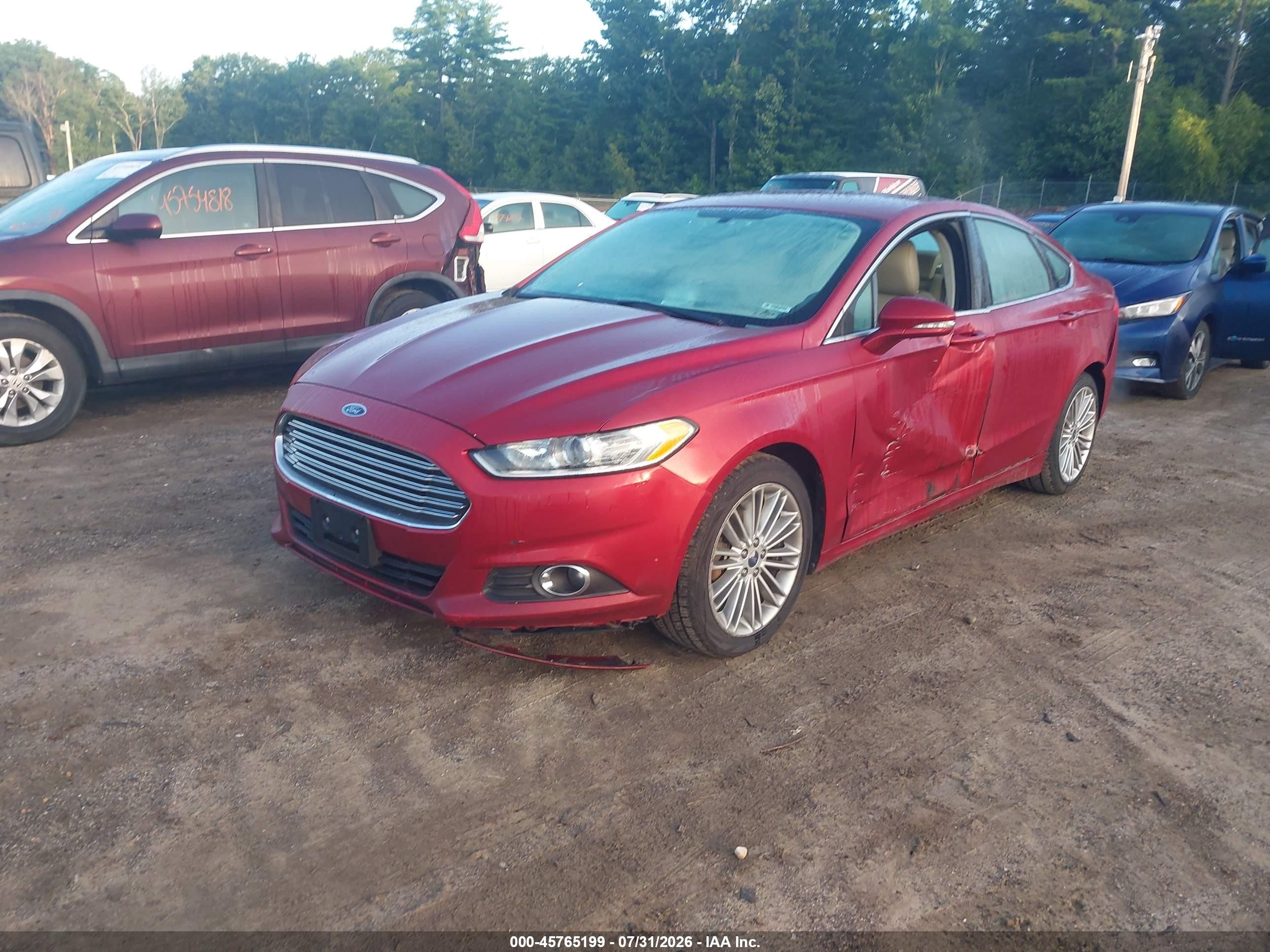 2014 Ford Fusion Se Red vin: 3FA6P0H91ER381816