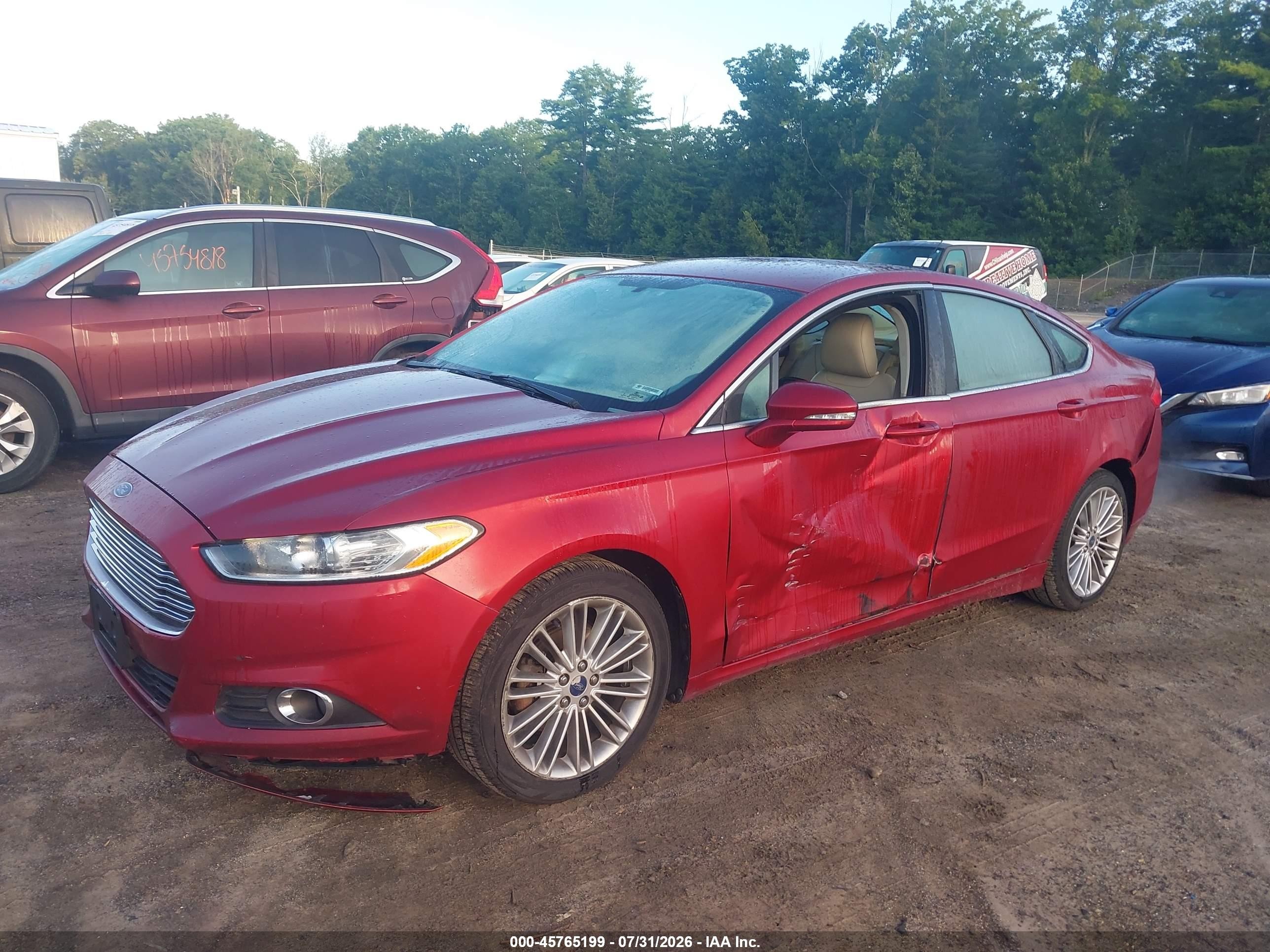 2014 Ford Fusion Se Red vin: 3FA6P0H91ER381816