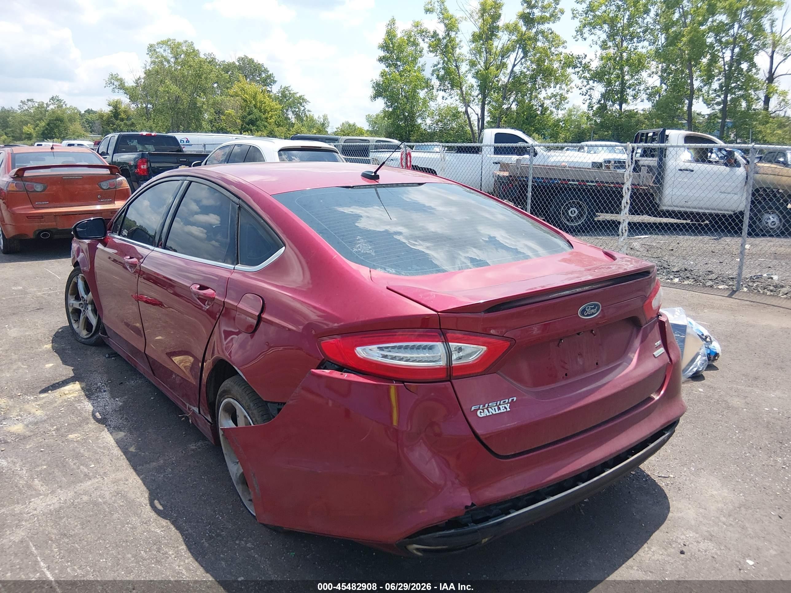 2015 Ford Fusion Se Red vin: 3FA6P0H91FR125256