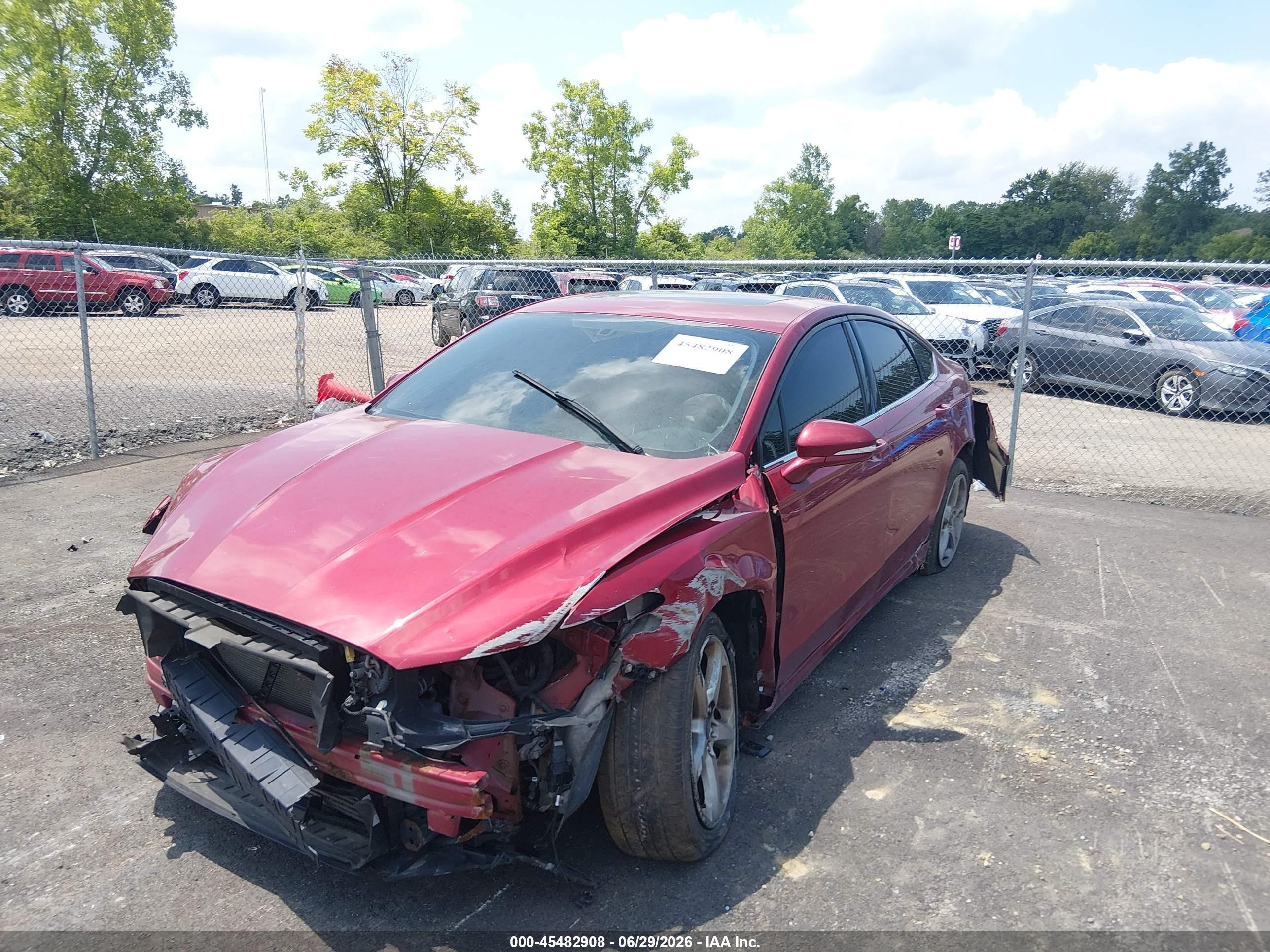 2015 Ford Fusion Se Red vin: 3FA6P0H91FR125256