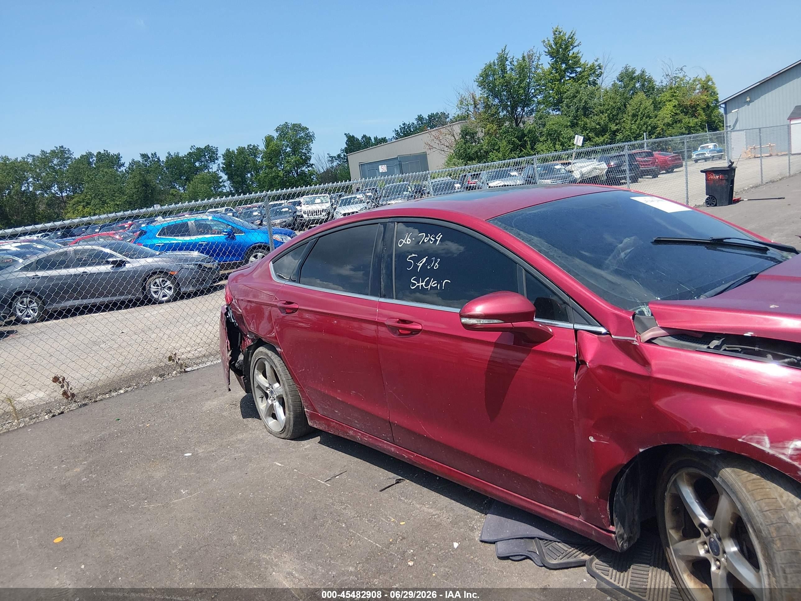 2015 Ford Fusion Se Red vin: 3FA6P0H91FR125256