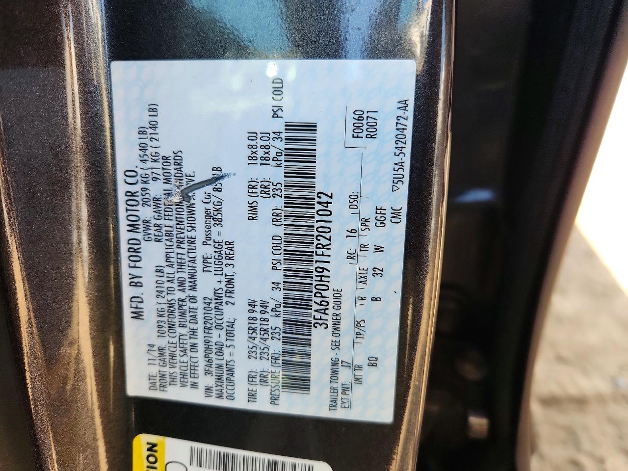 2015 Ford Fusion Se Silver vin: 3FA6P0H91FR201042