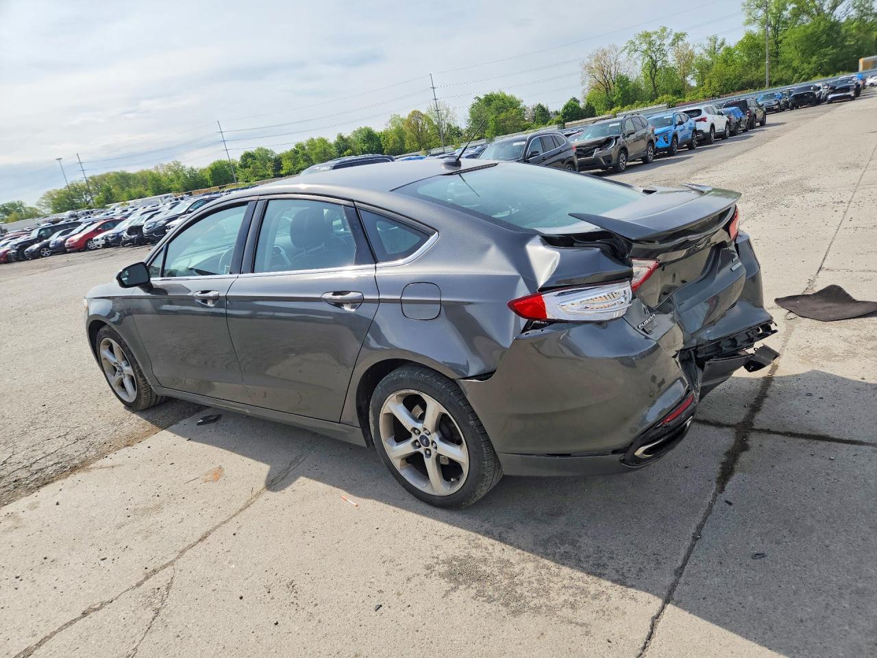 2015 Ford Fusion Se Gray vin: 3FA6P0H91FR221131