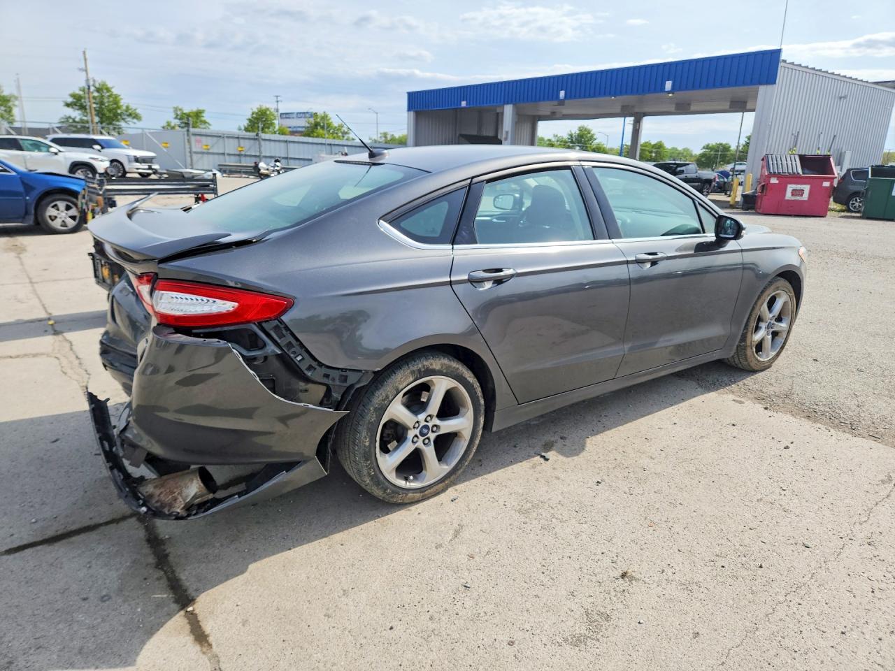 2015 Ford Fusion Se Gray vin: 3FA6P0H91FR221131