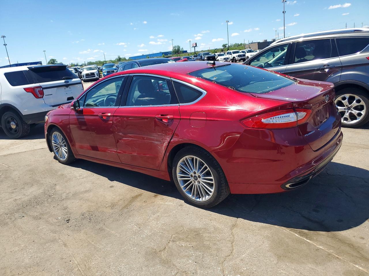 2015 Ford Fusion Se Red vin: 3FA6P0H91FR233182