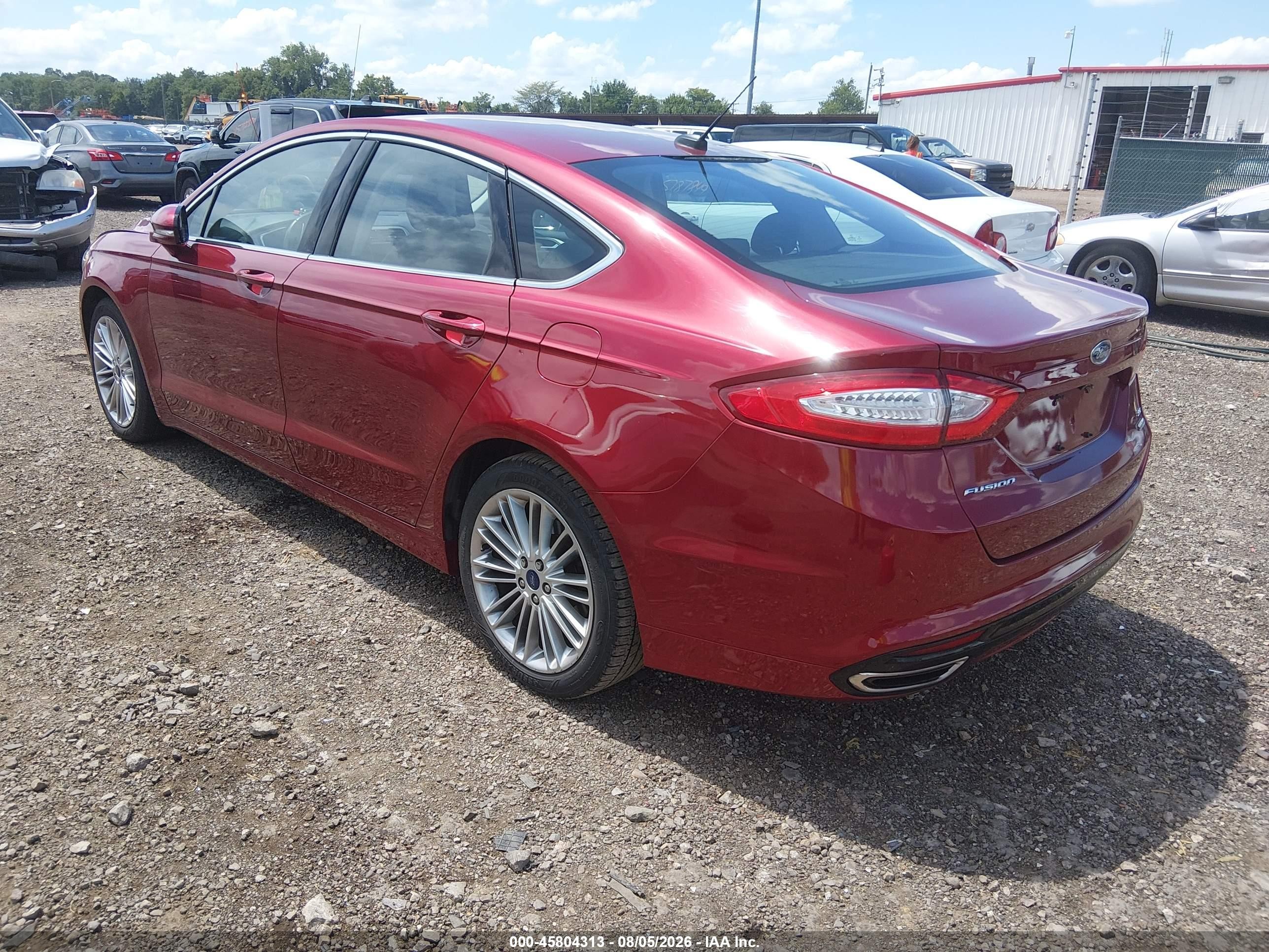 2015 Ford Fusion Se Maroon vin: 3FA6P0H91FR302954