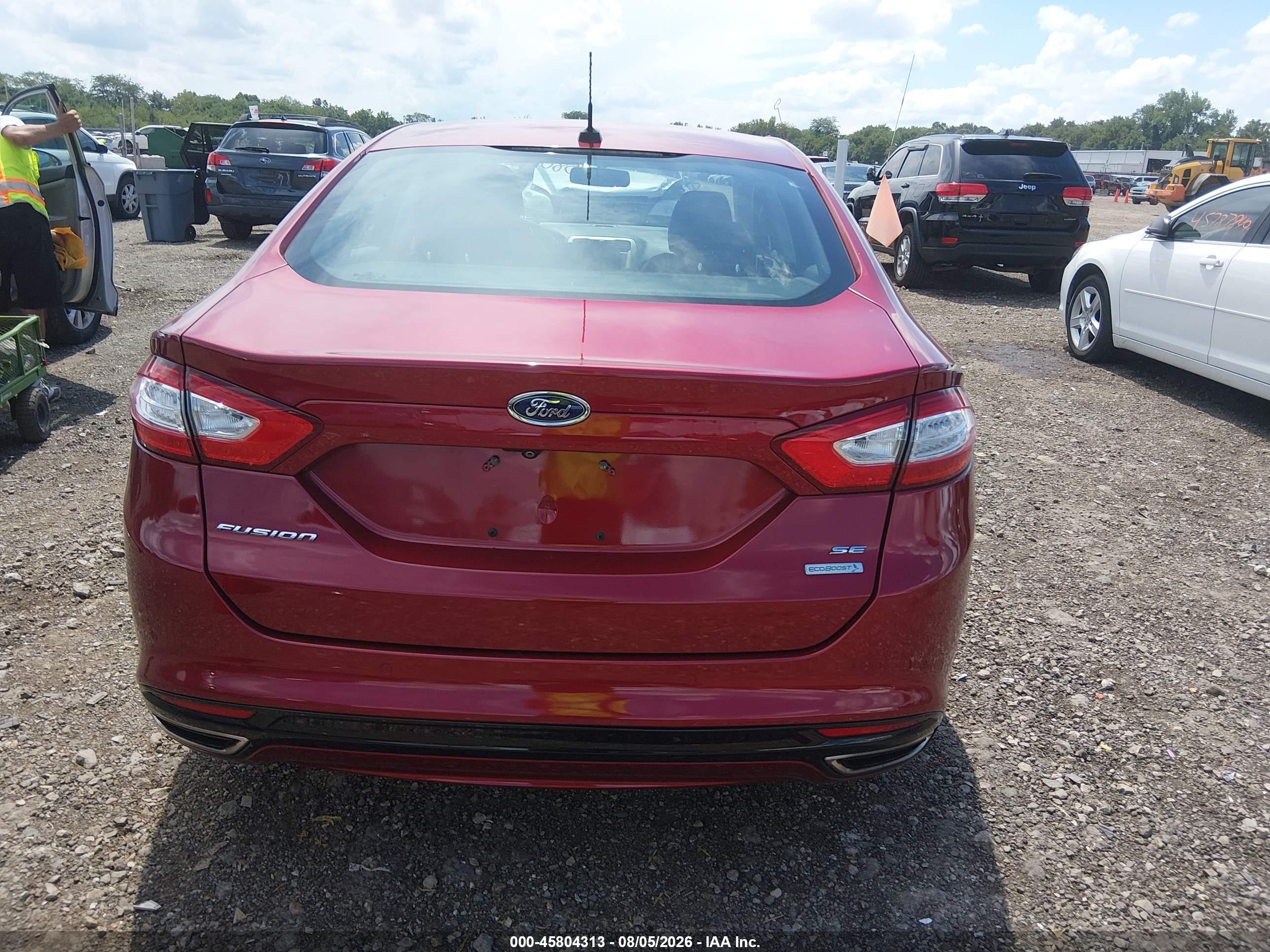 2015 Ford Fusion Se Maroon vin: 3FA6P0H91FR302954