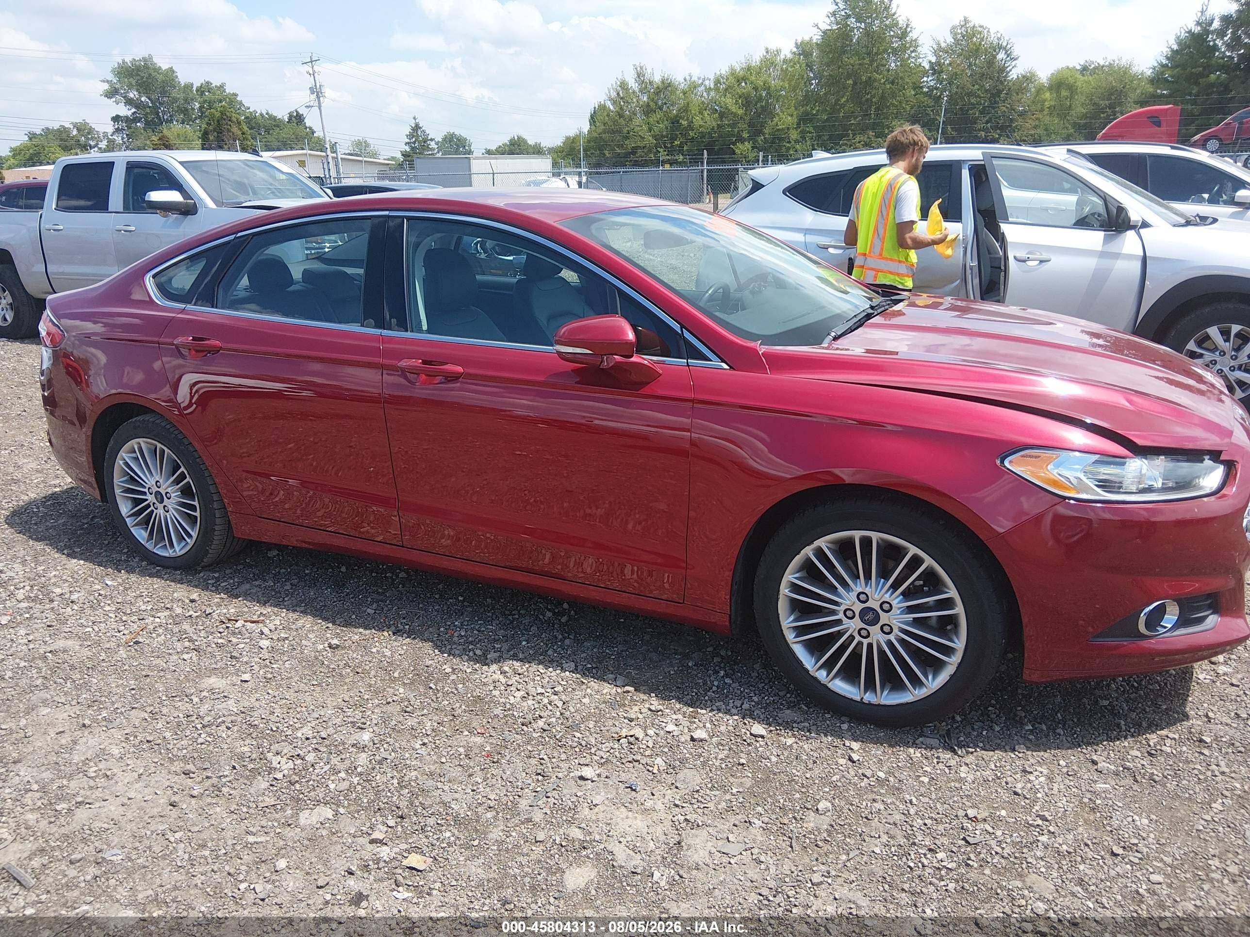 2015 Ford Fusion Se Maroon vin: 3FA6P0H91FR302954